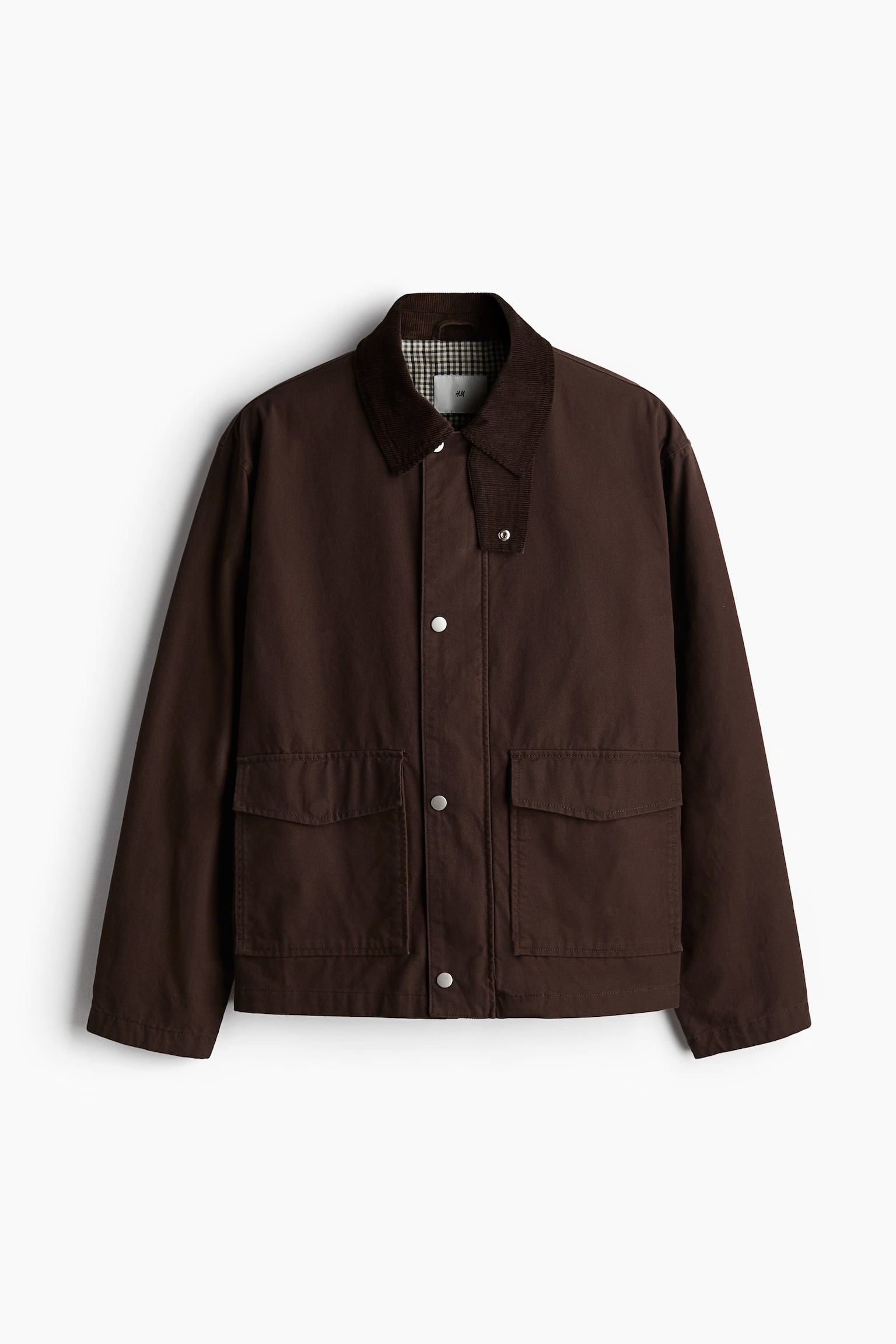 Regular Fit Canvas jacket - Brown/Black - 2