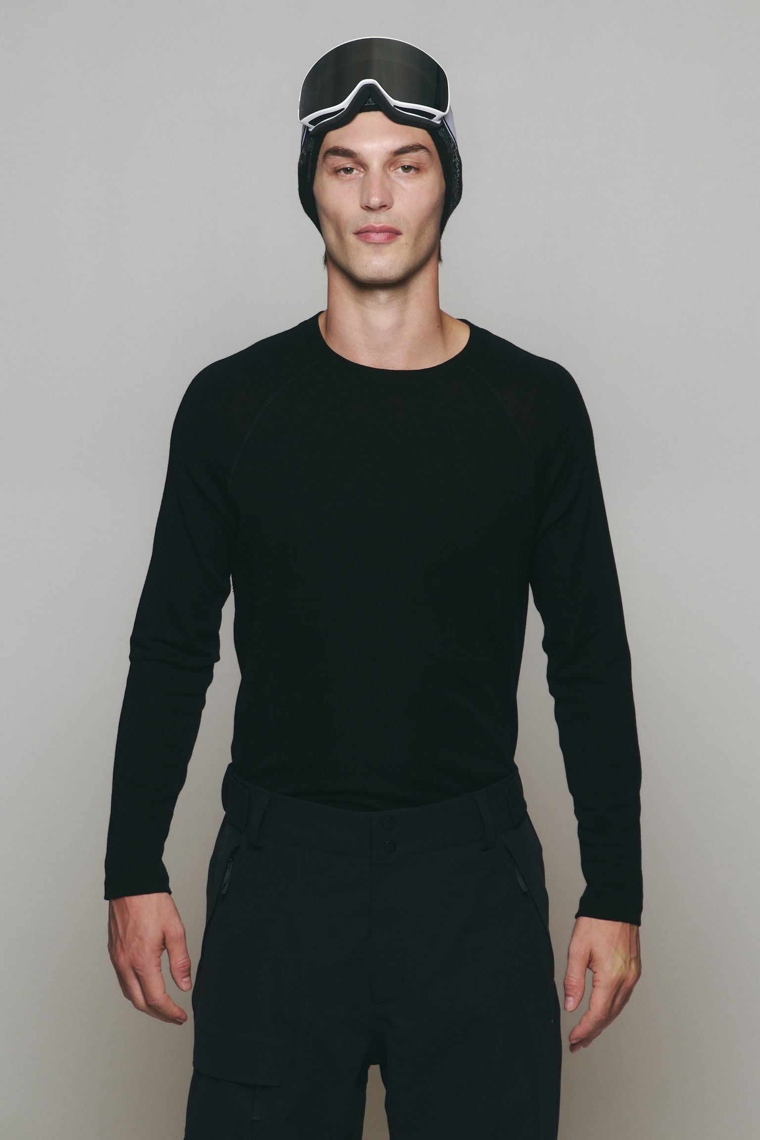 Мужская рубашка H&M Move Wool Base-Layer Ski, цвет: Чёрный — фото 2