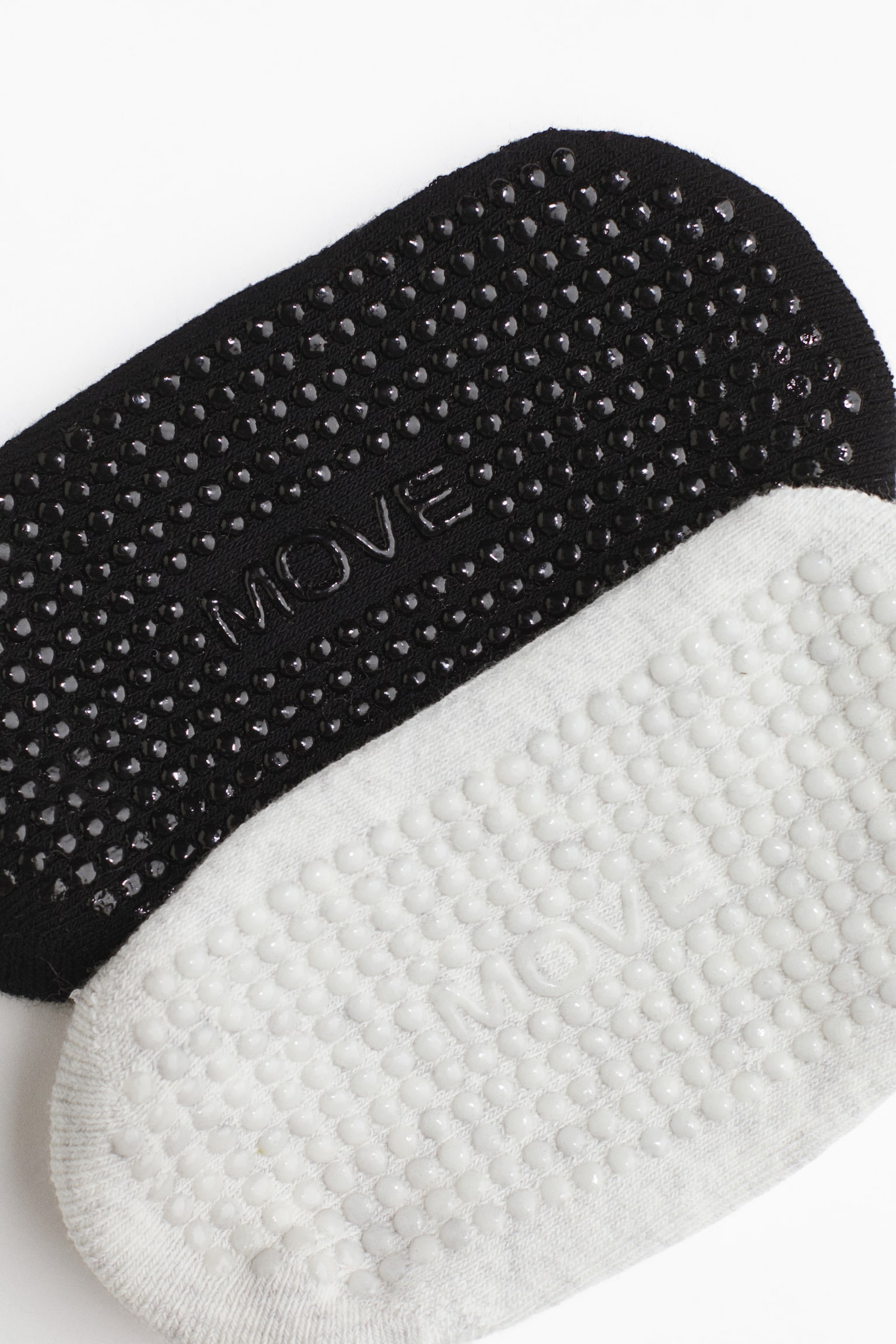 2-pack ballet grip socks - Black/White/Dusty purple/Black