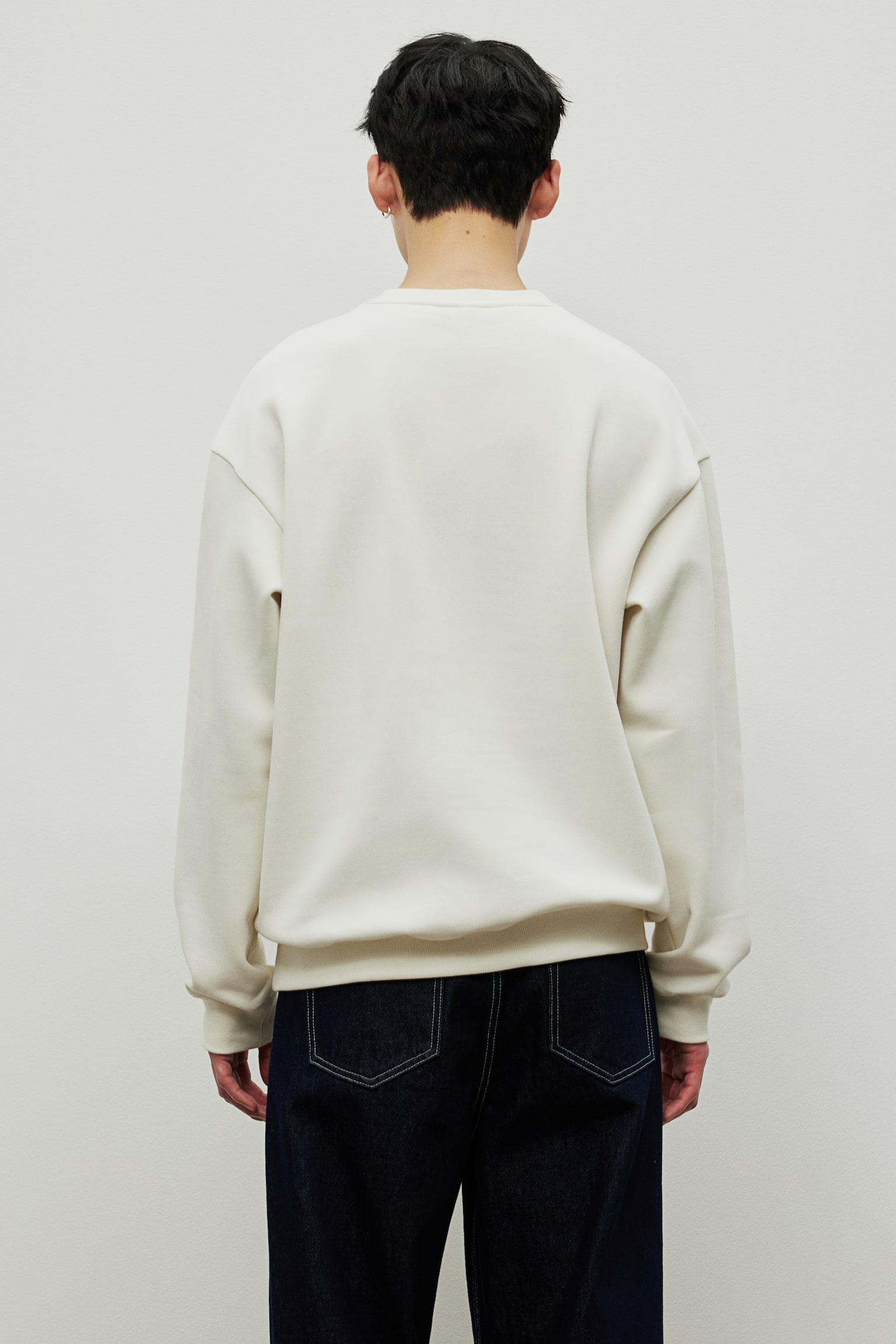 Loose Fit Sweatshirt - Cream/Burgundy/Dark brown/Dark green/Black/Greige/Light beige/Dark blue/Black marl/Pink/Green/Purple/Pistachio green/Beige/Light grey marl/Dark turquoise/Light grey/Dark aubergine/White/Light grey marl - 7