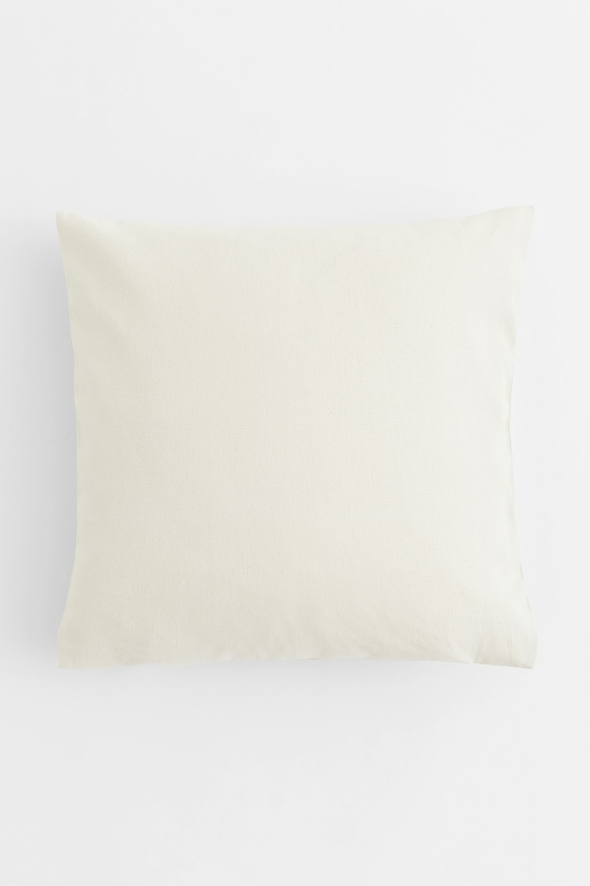 Cotton Canvas Cushion Cover - Cream/Beige/Bright blue/Bright red - 1
