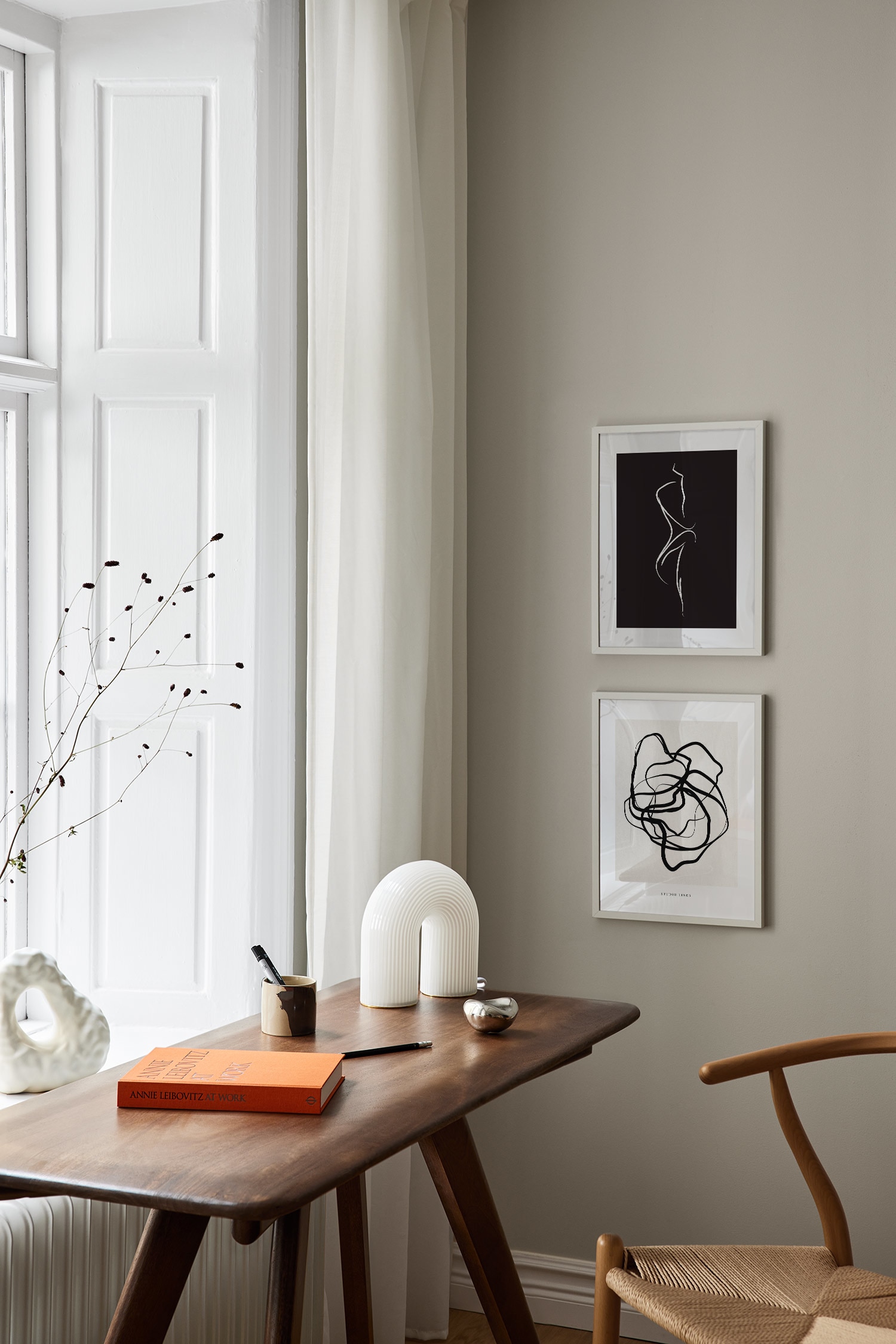 Thinking Line Poster - Schwarz/weiß