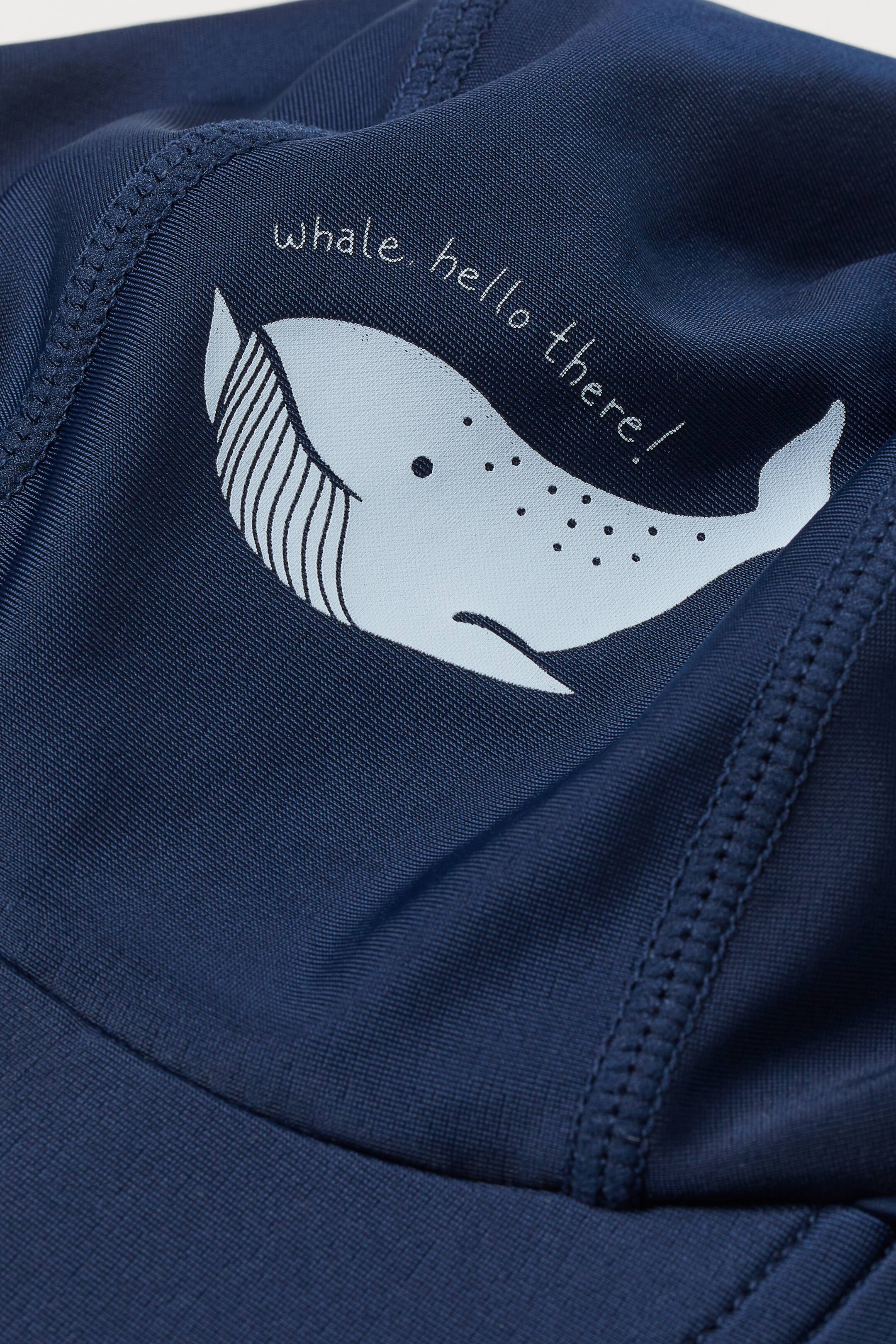 Swim Cap UPF 50 Navy blue/Whale Kids H&M US