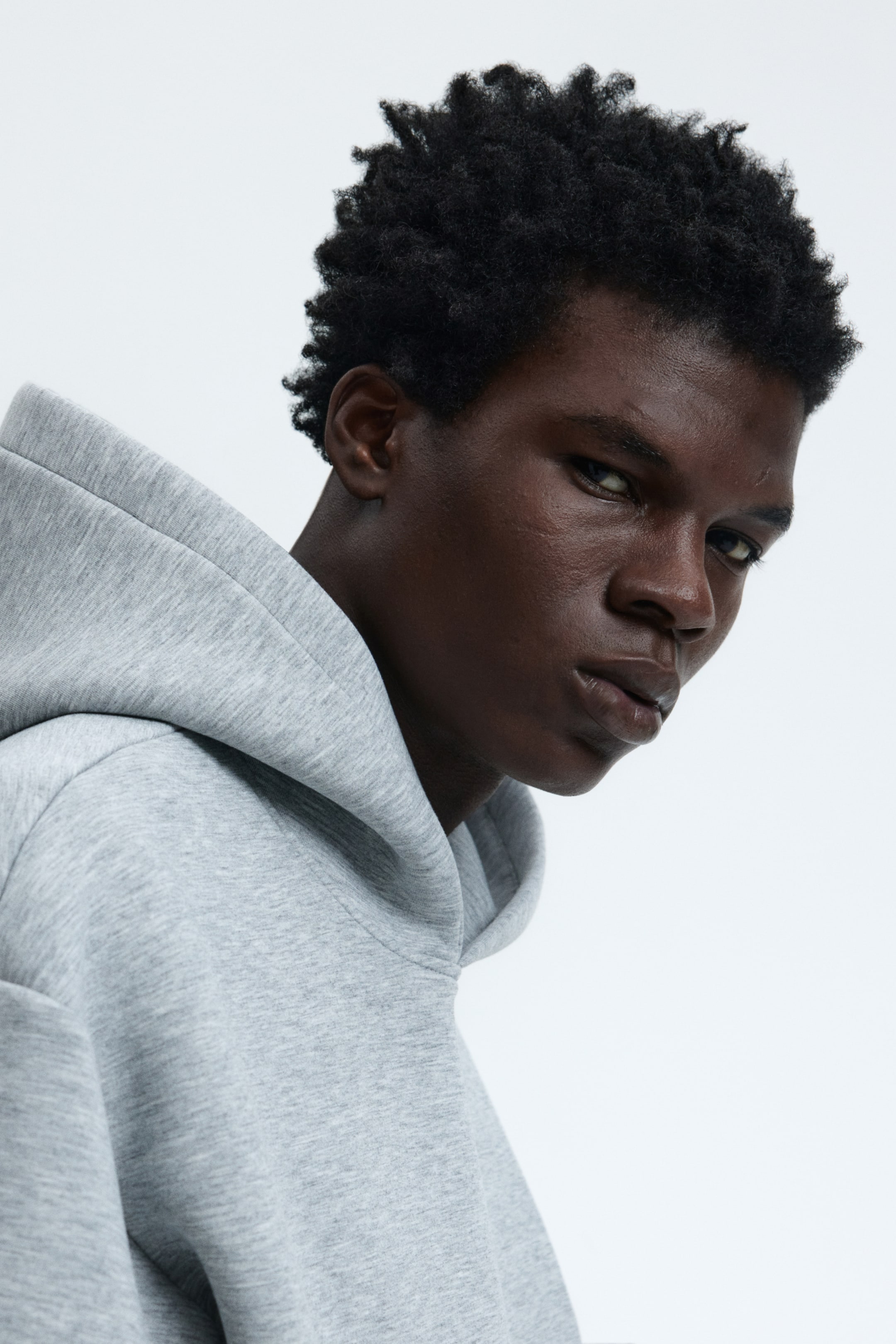 View larger image: Loose Fit Scuba hoodie - Grey marl - Men | H&M 3