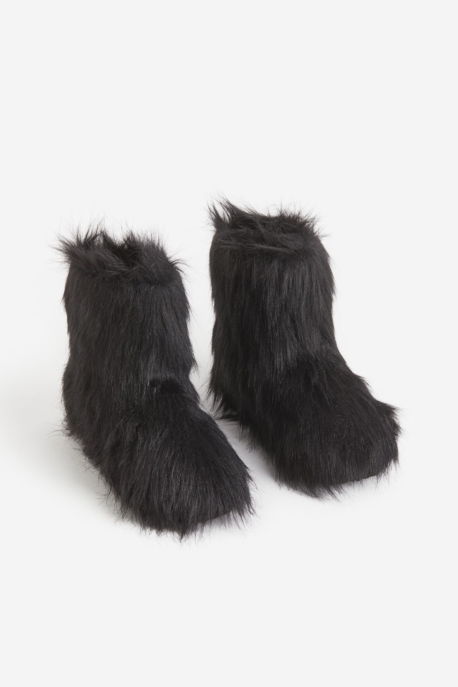 Fluffy boots - Black - 1