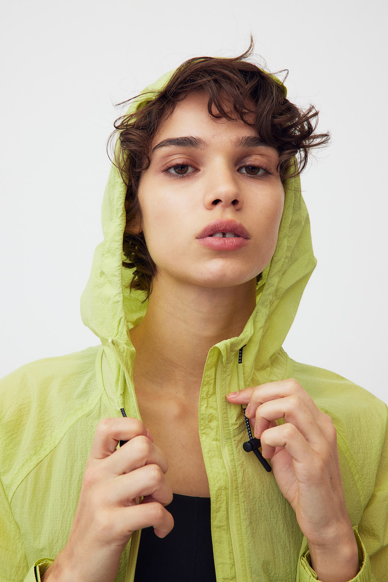 Hooded Running Jacket - Neon green - 5