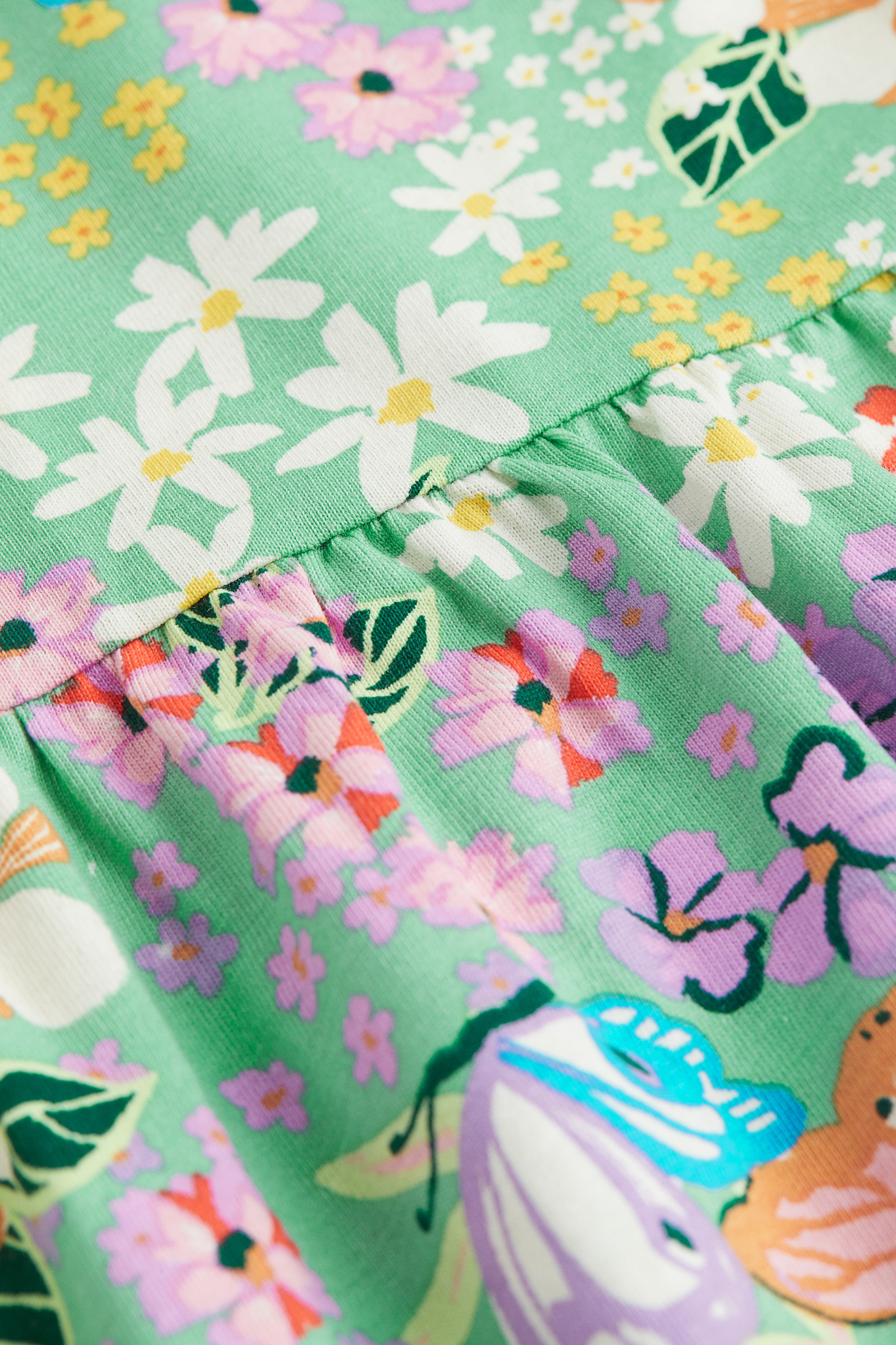 View larger image: Patterned jersey dress - Light green/Floral - Kids | H&M IN 2