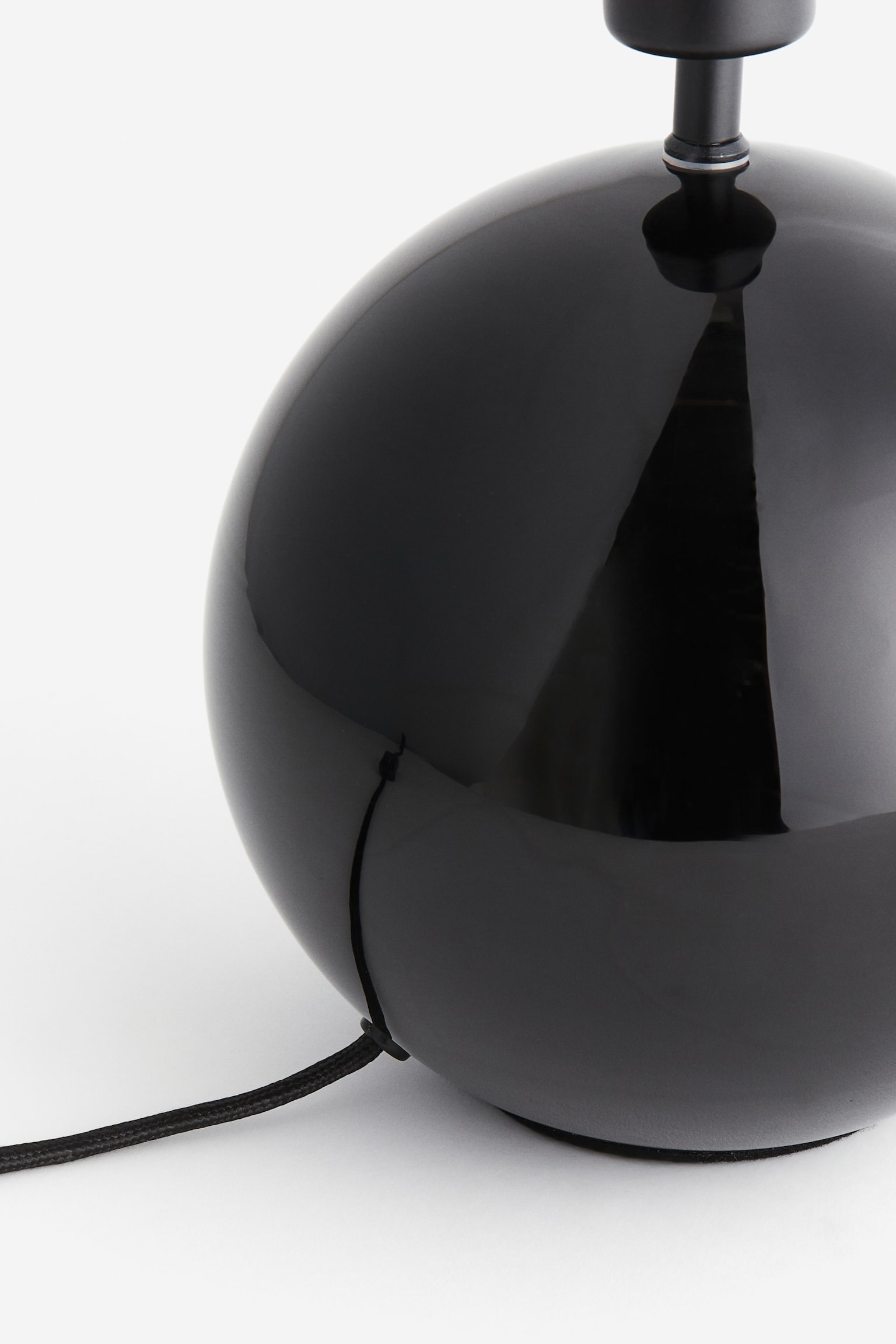 Orb-shaped lamp base - Black - 3