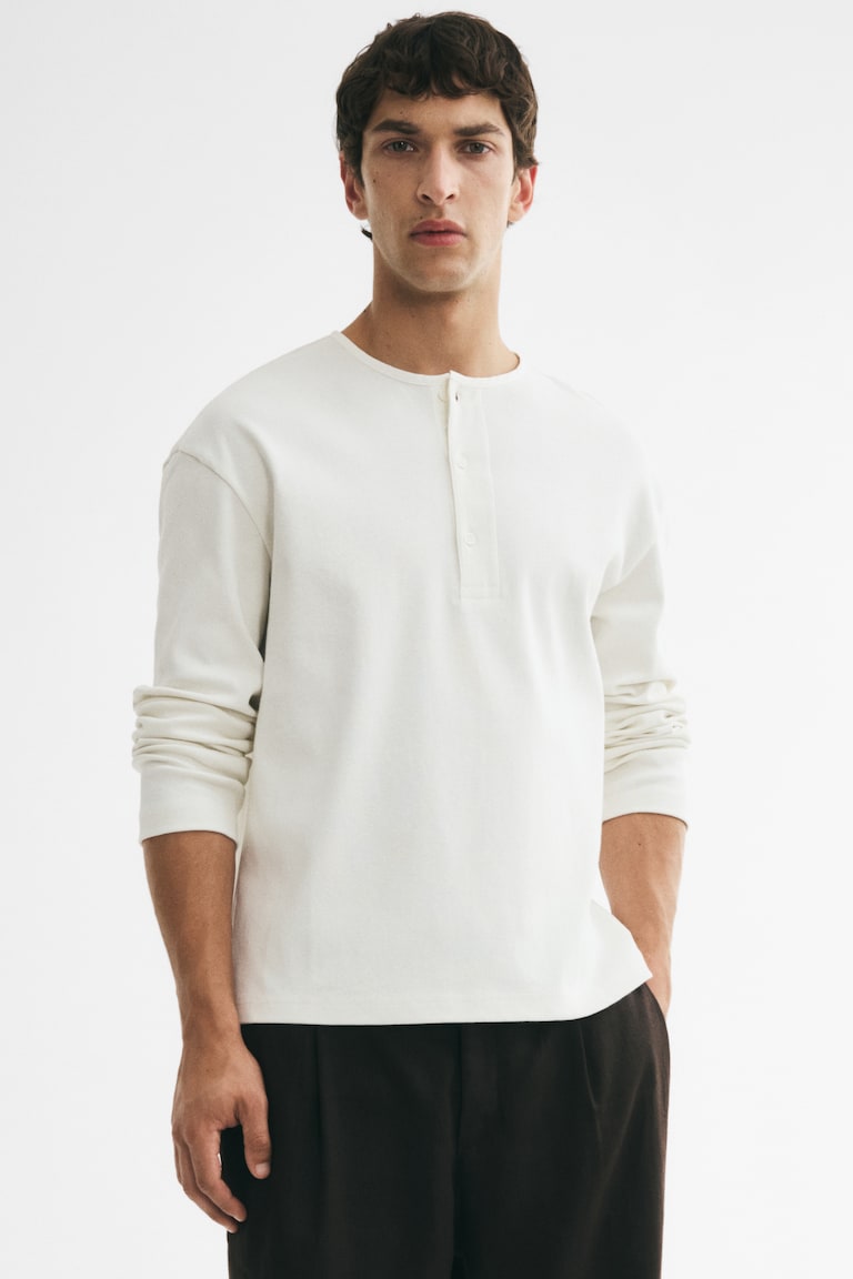 Majica s Henli izrezom Relaxed Fit