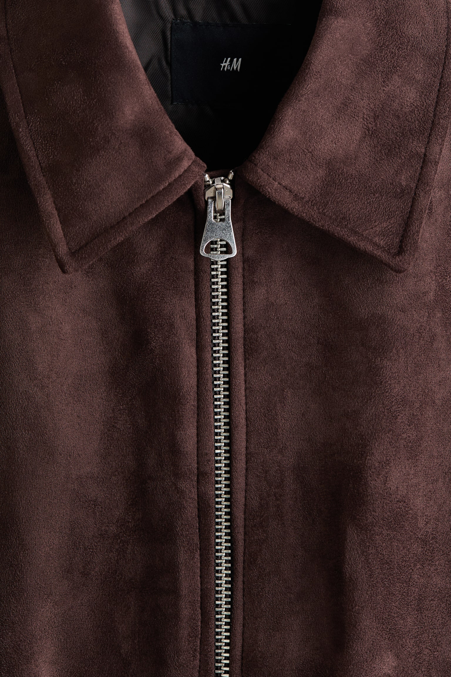 Kurtka z kołnierzem - Ciemnobrązowy - 4