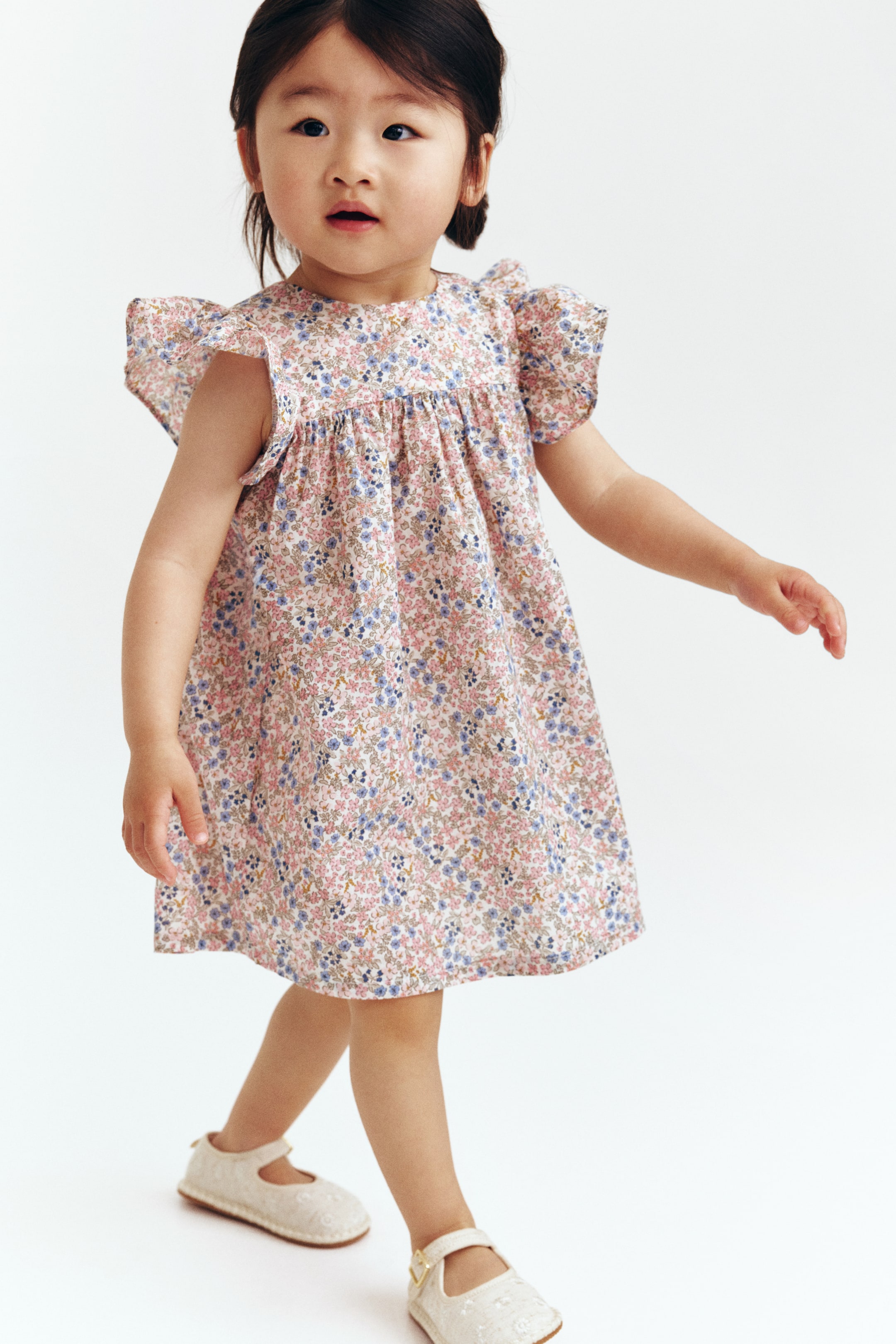 Patterned Empire-Waist Dress