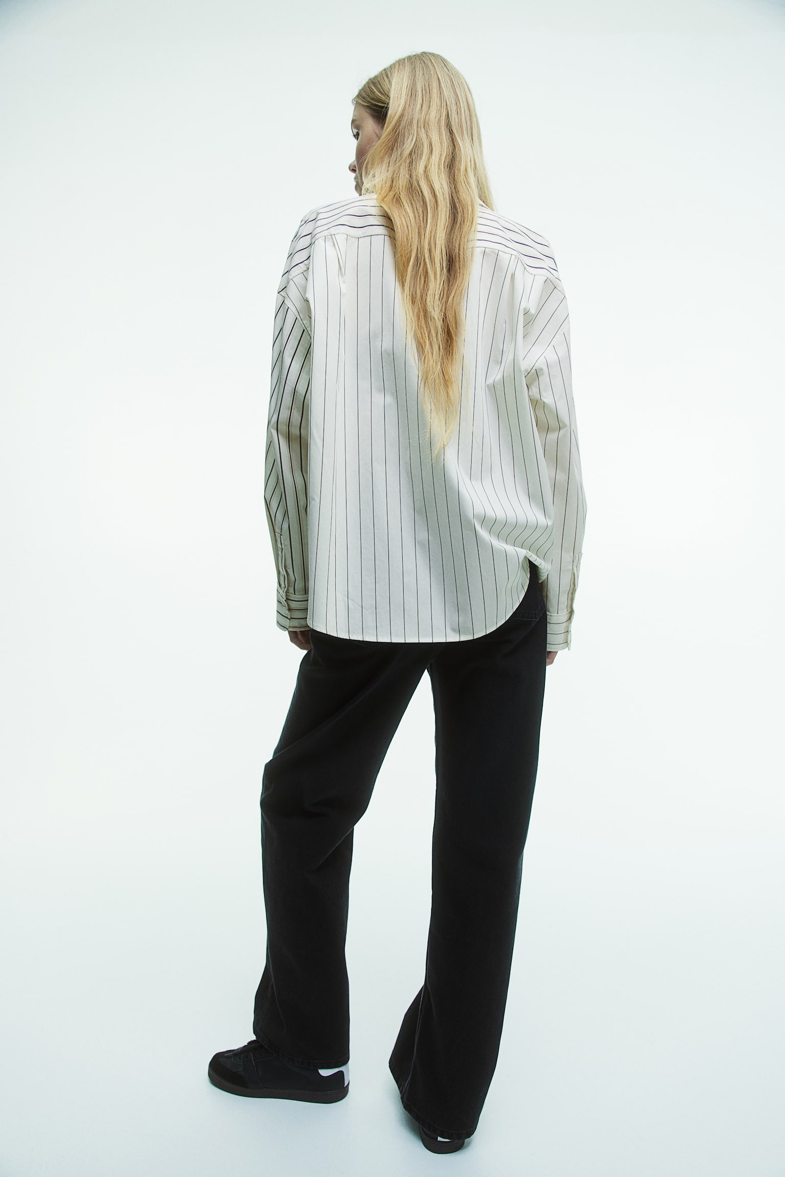 Oversized Cotton Shirt - Cream/Stripe/Light blue/Black/White/White/Pinstripe/White/Light blue/Stripe - 3