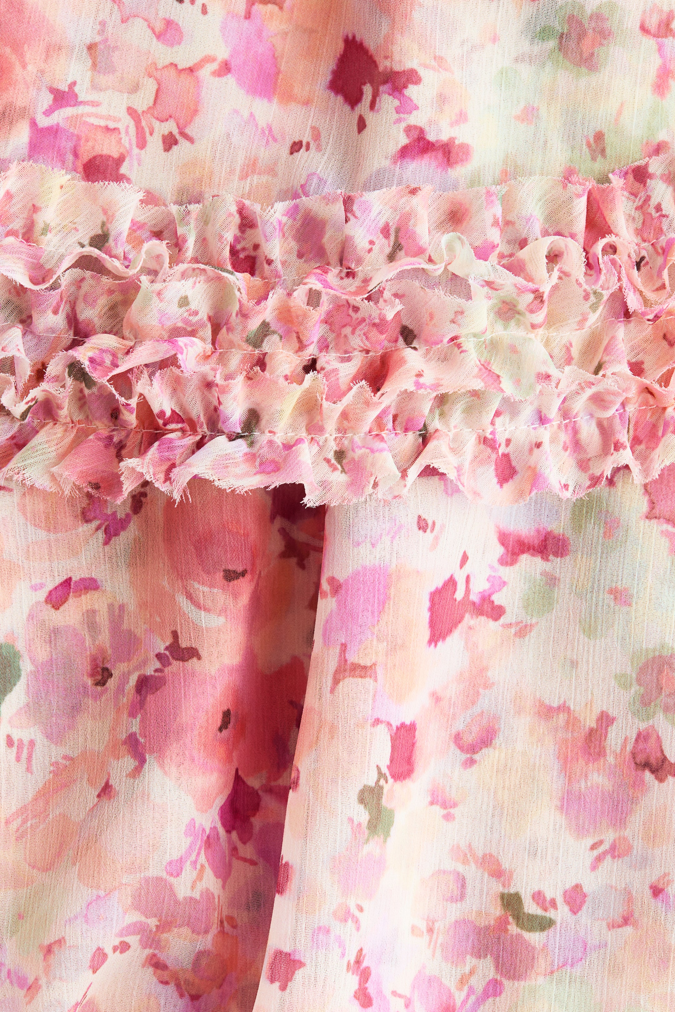 Ruffle-Detail Tiered Dress