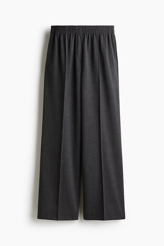 Wide Crease-Detail Pants - Dark gray/Cream/pinstriped/Brown/Dark brown/Black - 1