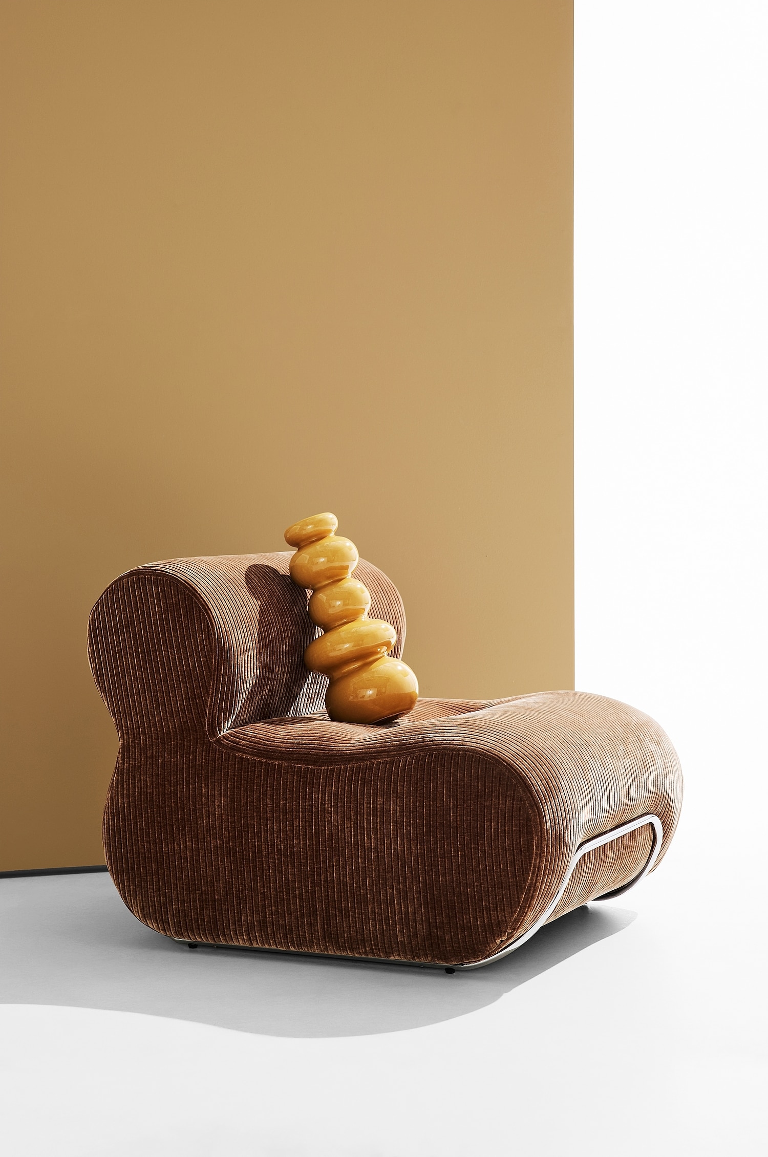 Archie Fauteuil - Brun Mocha/Vert/Rose Manchester/Beige Gris