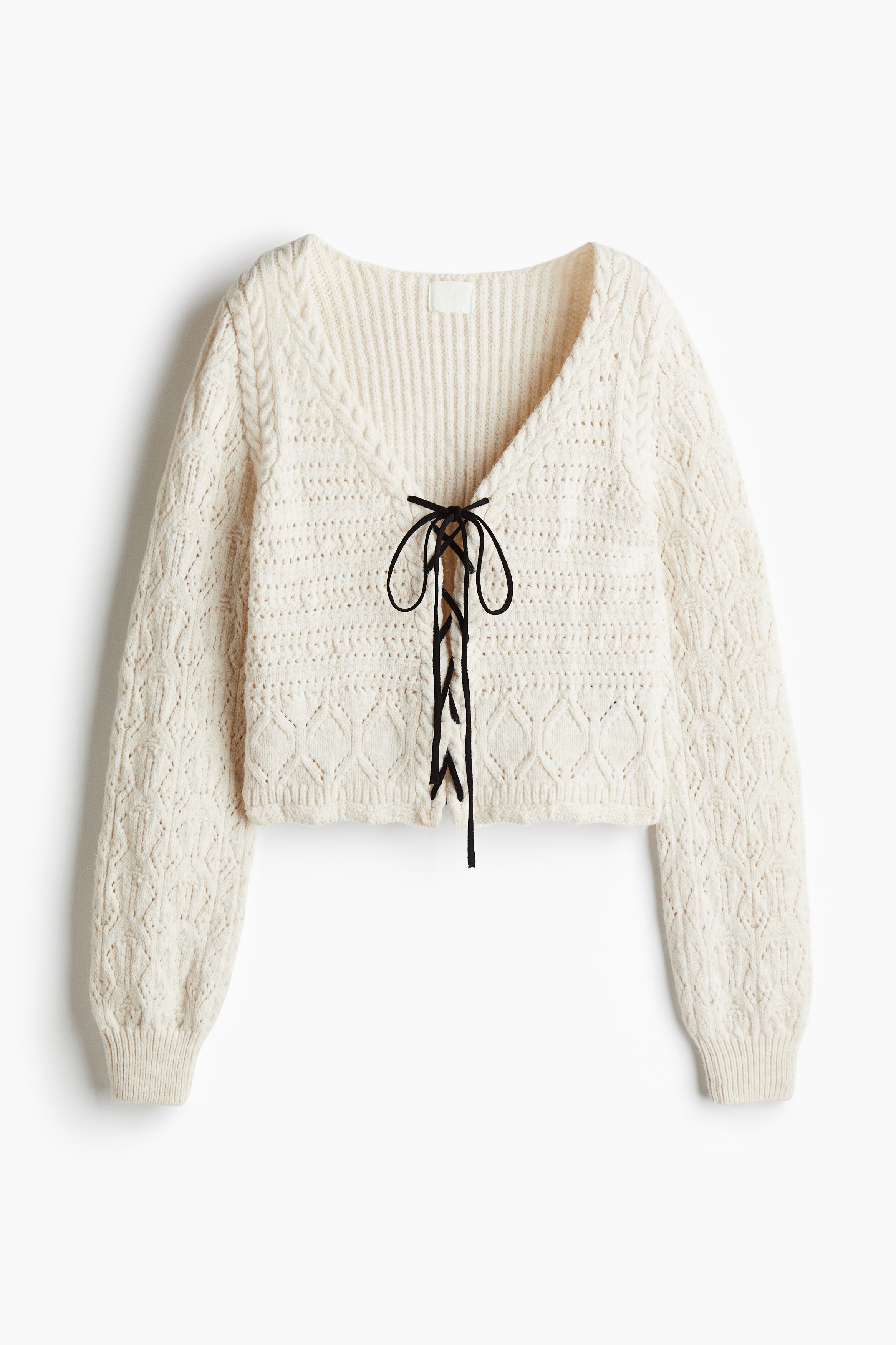 Lacing-Detail Pointelle-Knit Cardigan from H&M - $24.99