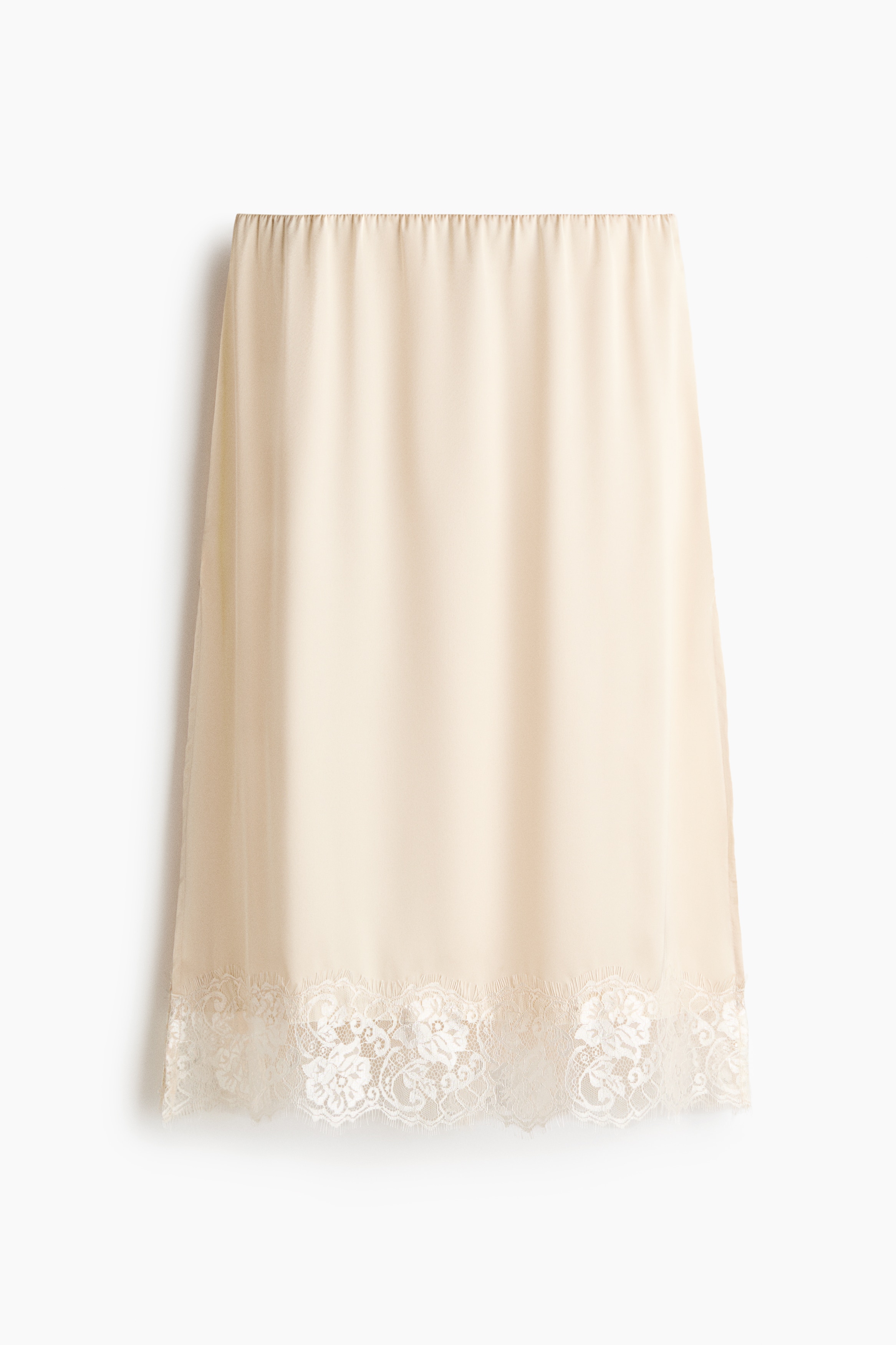 Jupe avec dentelle - Beige clair