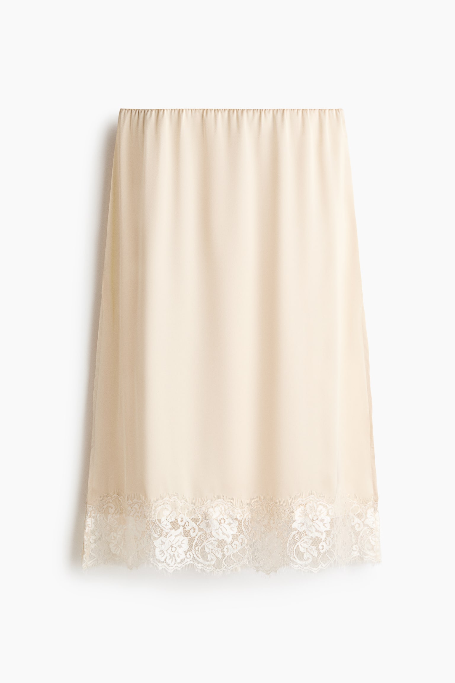 Lace-trimmed skirt - Light beige - 2