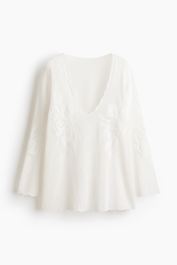 Женские платья H&M Cotton Mesh Beach Dress