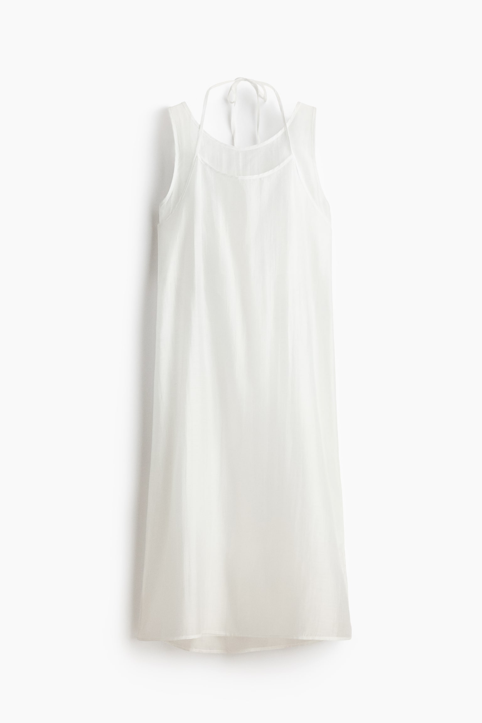 Layered Tie-Detail Dress - Ivory - 1