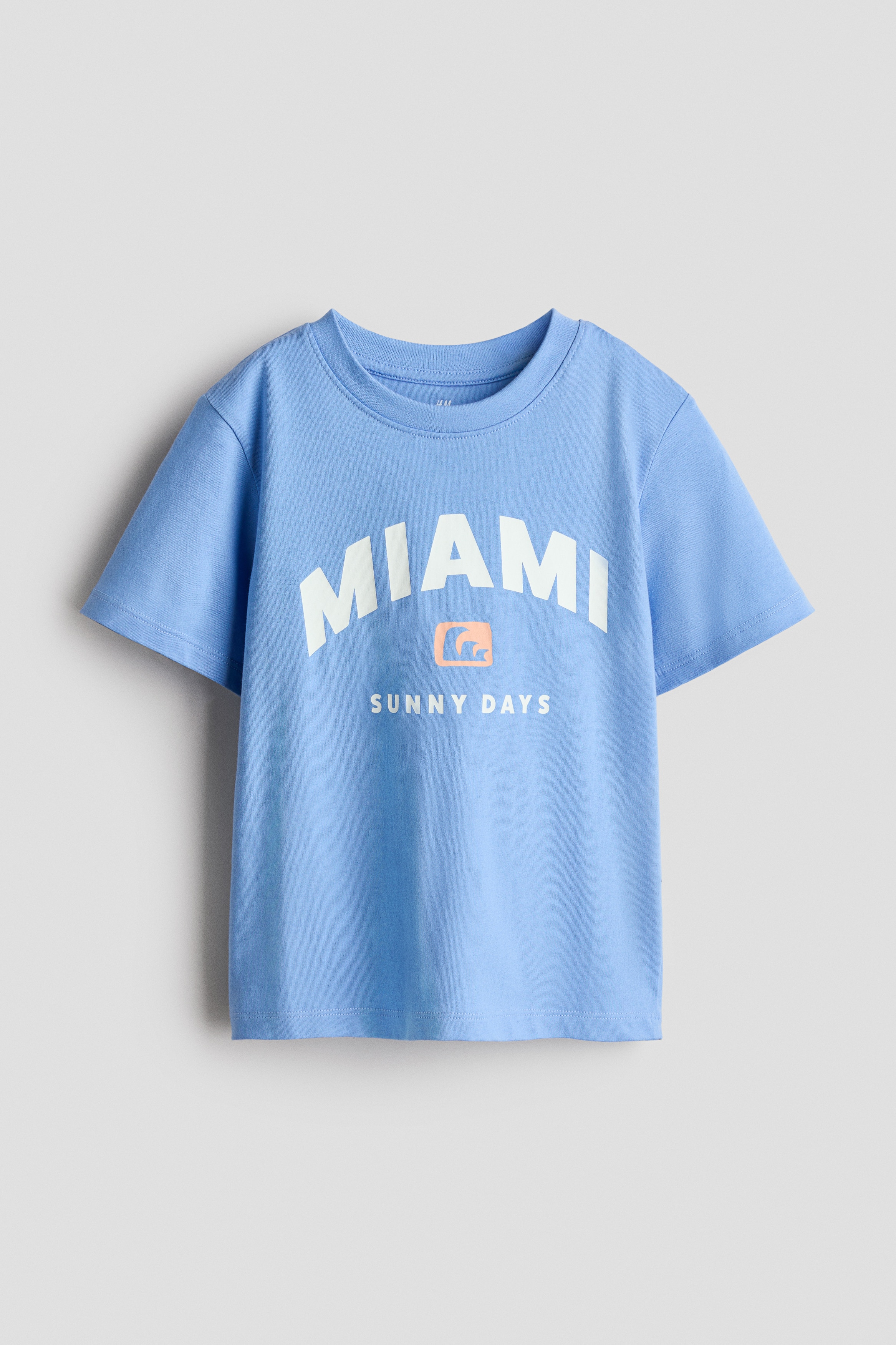 Printed T-shirt - Light blue/Miami/White/Crabs/Dark brown/Surfer/Light yellow/Gelato/Cream/Patterned/Cream/Big bro/Green/Basketball/Light blue/Car/Cream/Surf buses/Dark turquoise/Beach/Cream/Amalfi Coast/Dark grey/Pacific/Yellow/Little bro