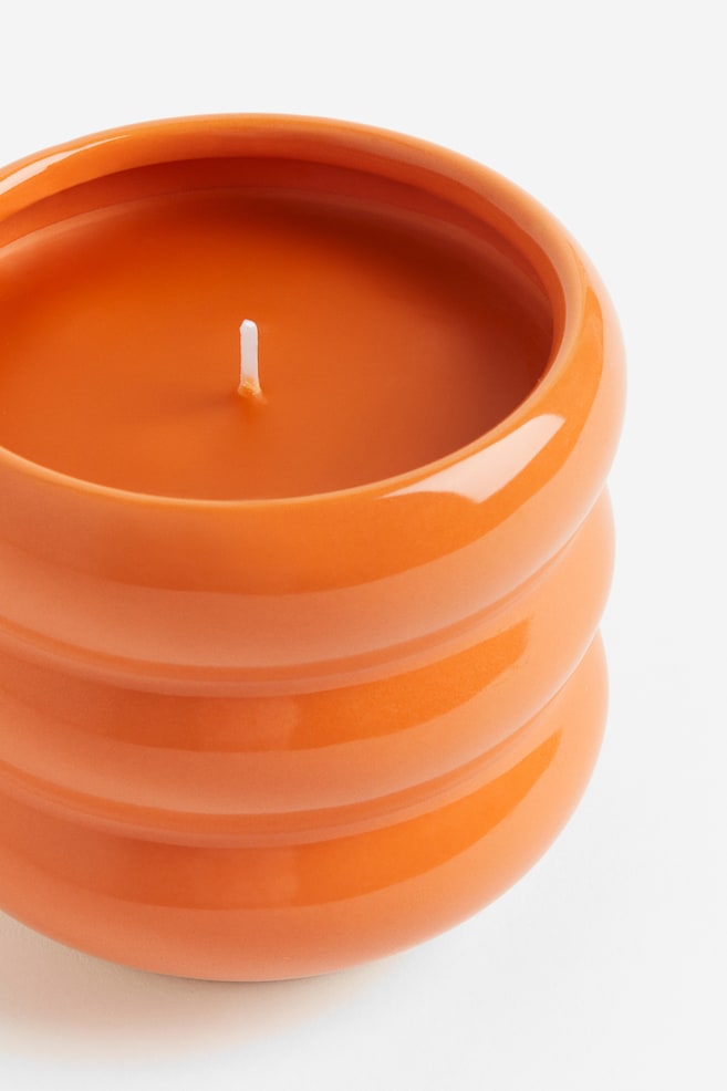 Scented candle in a stoneware holder - Orange/Green/Yuzu Blossom/Yellow/Sichuan Fig/Black/Calming Bergamot/dc - 3