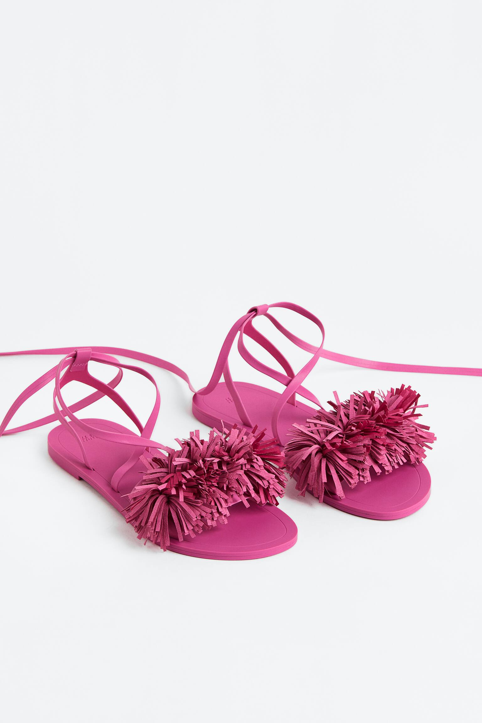 Tasselled sandals - Pink/Yellow - 3