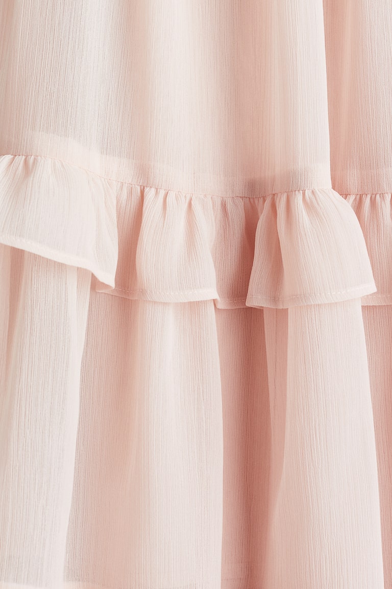 Powder Pink Ruffle Dress Powder pink Ruffle-Trimmed Strappy Dress for kids | H&M US
