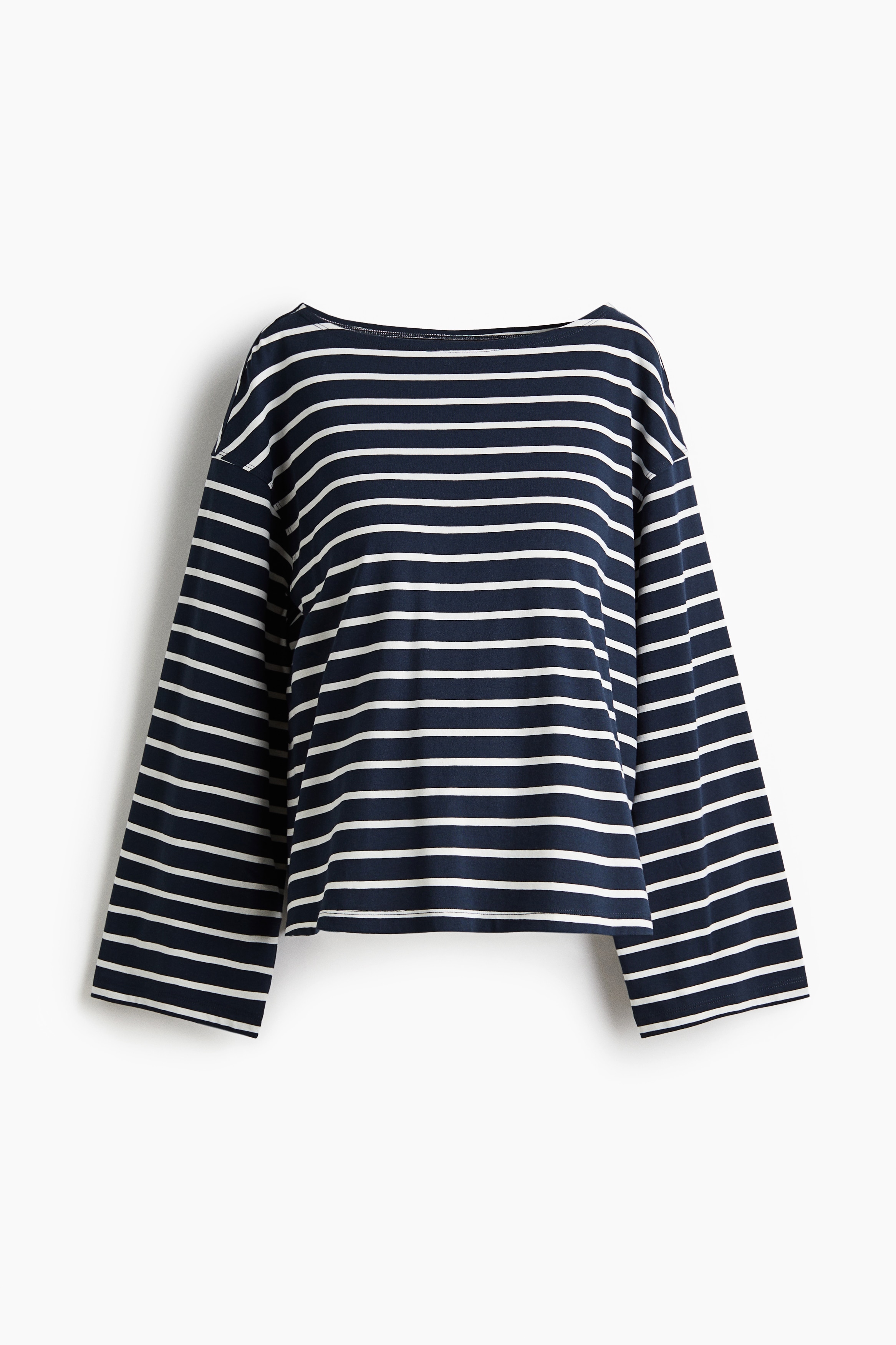 MAMA Before & After Jersey Top - Navy blue/striped - Ladies | H&M US