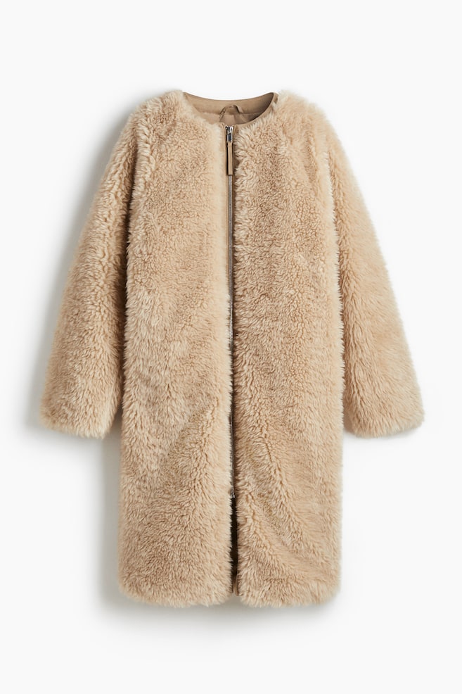Manteau en tissu Teddy Bear - Beige - 1