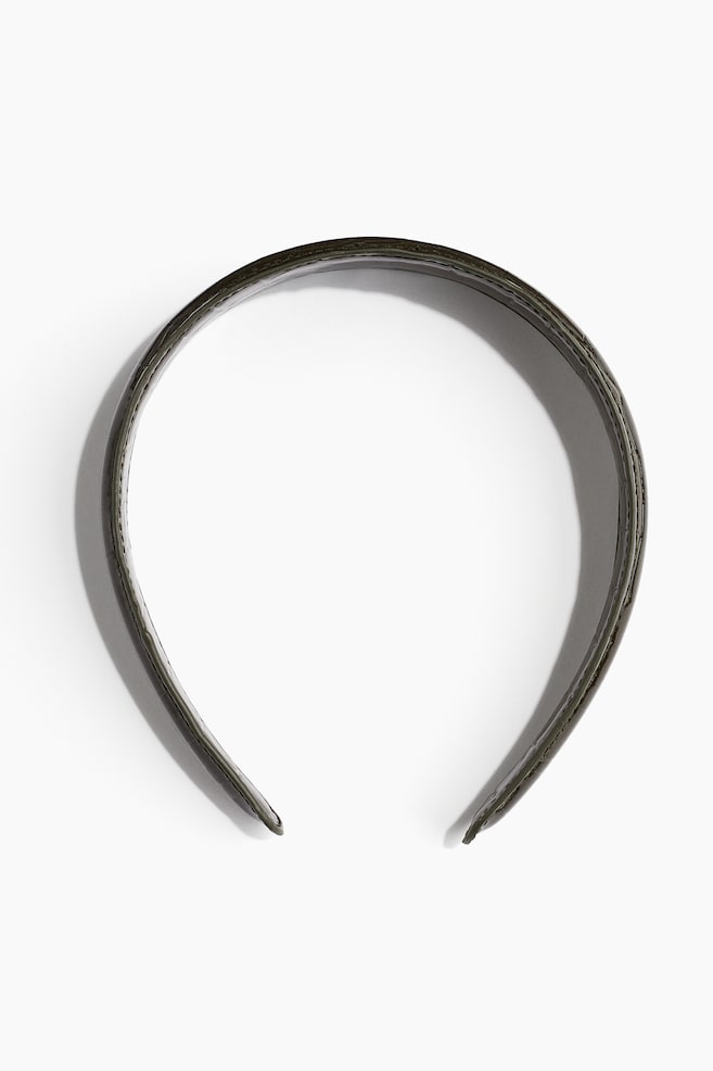 Coated Hairband - Dark green - 1