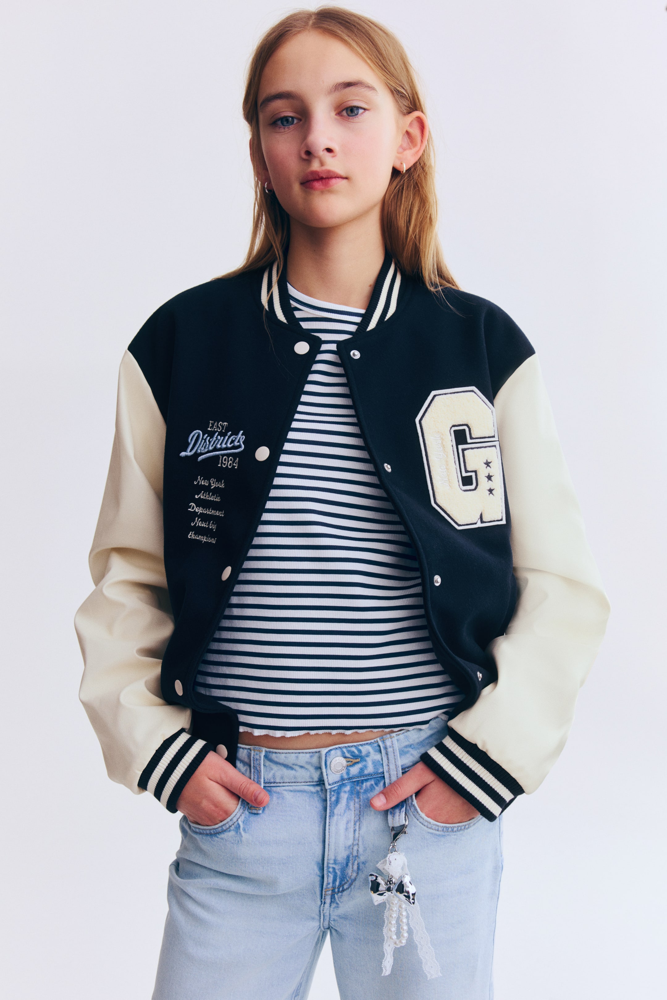 Детские куртки H&M Appliquéd Baseball Jacket — фото 3