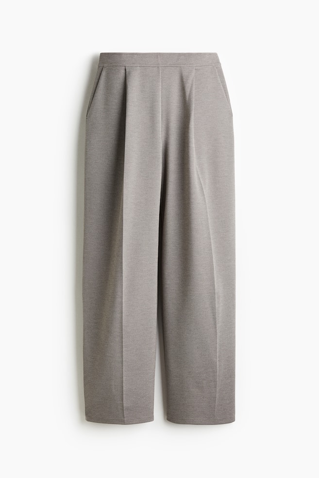 Pantalon large - Grège chiné - 1