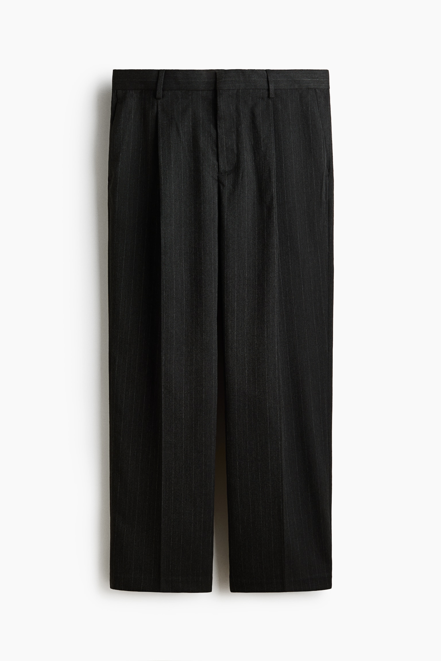 Pantalon de costume décontracté - Noir/rayures tennis - 1