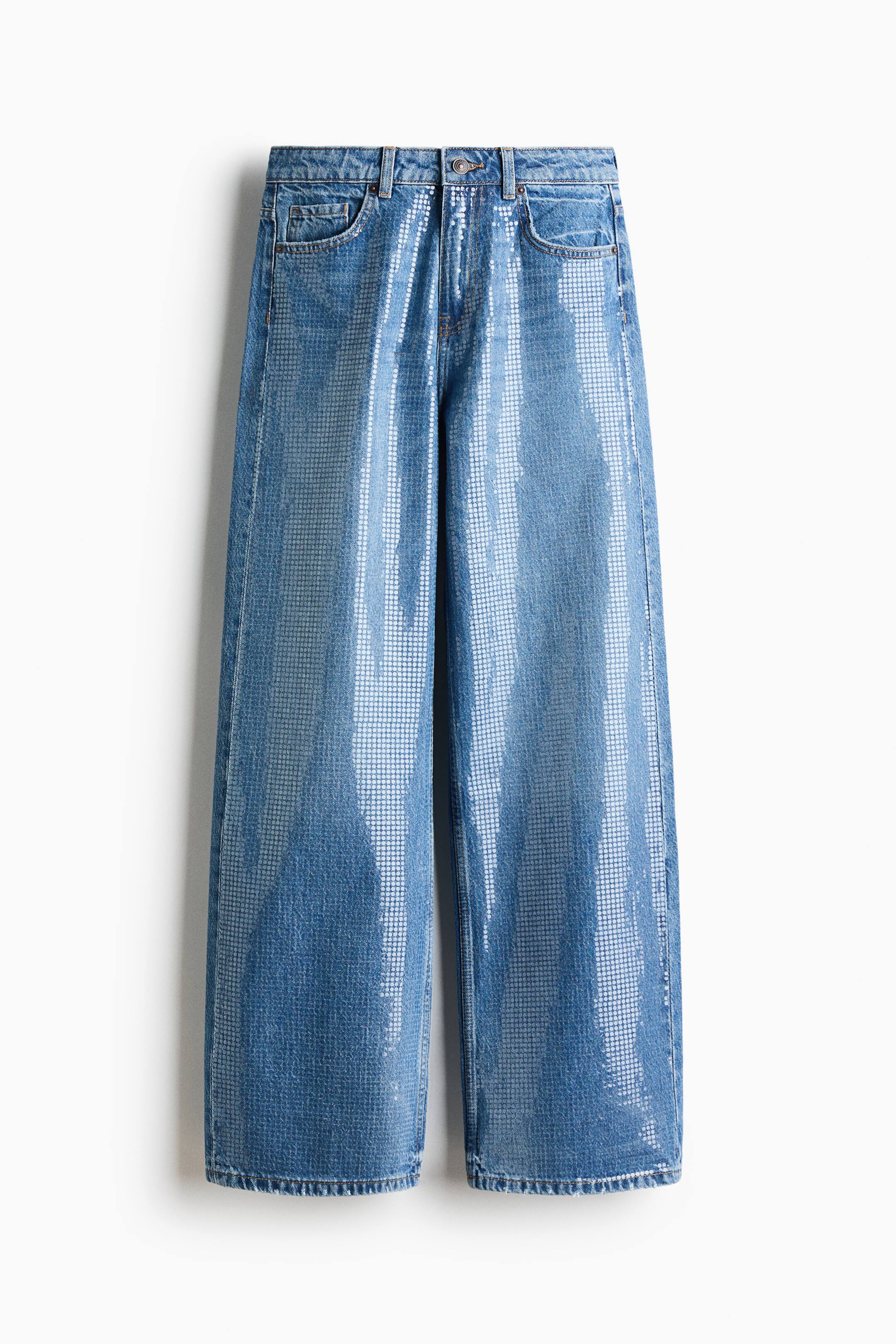 View larger image: Baggy Regular Waist Jeans - Light denim blue - Ladies | H&M 1