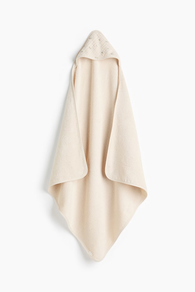 Baby-Badeponcho - Hellbeige/Geblümt/Hellrosa/Geblümt/Helles Greige/Geblümt - 1
