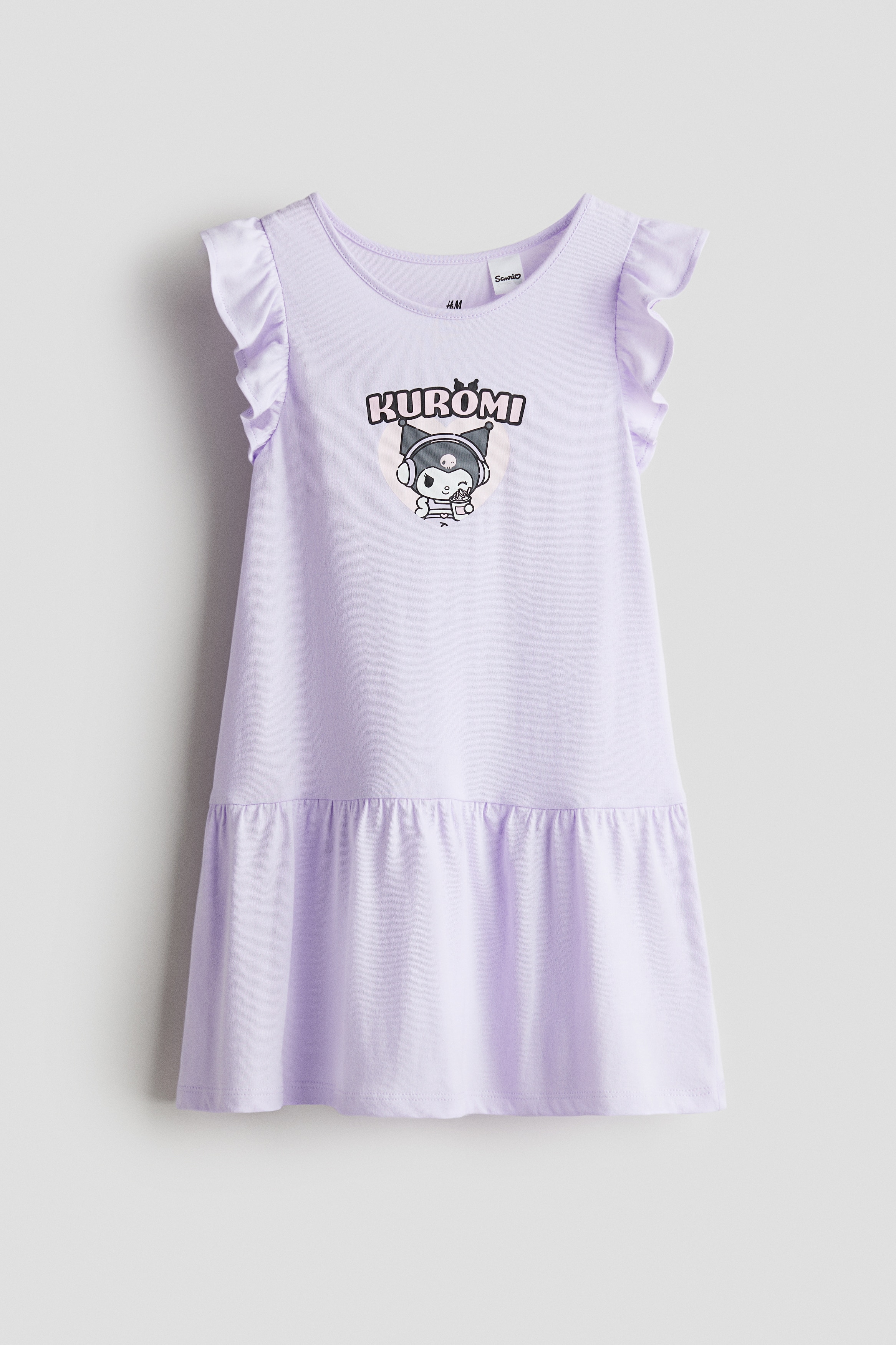 Printed cotton jersey dress - Light purple/Kuromi/Light pink/My Melody/White/Hello Kitty