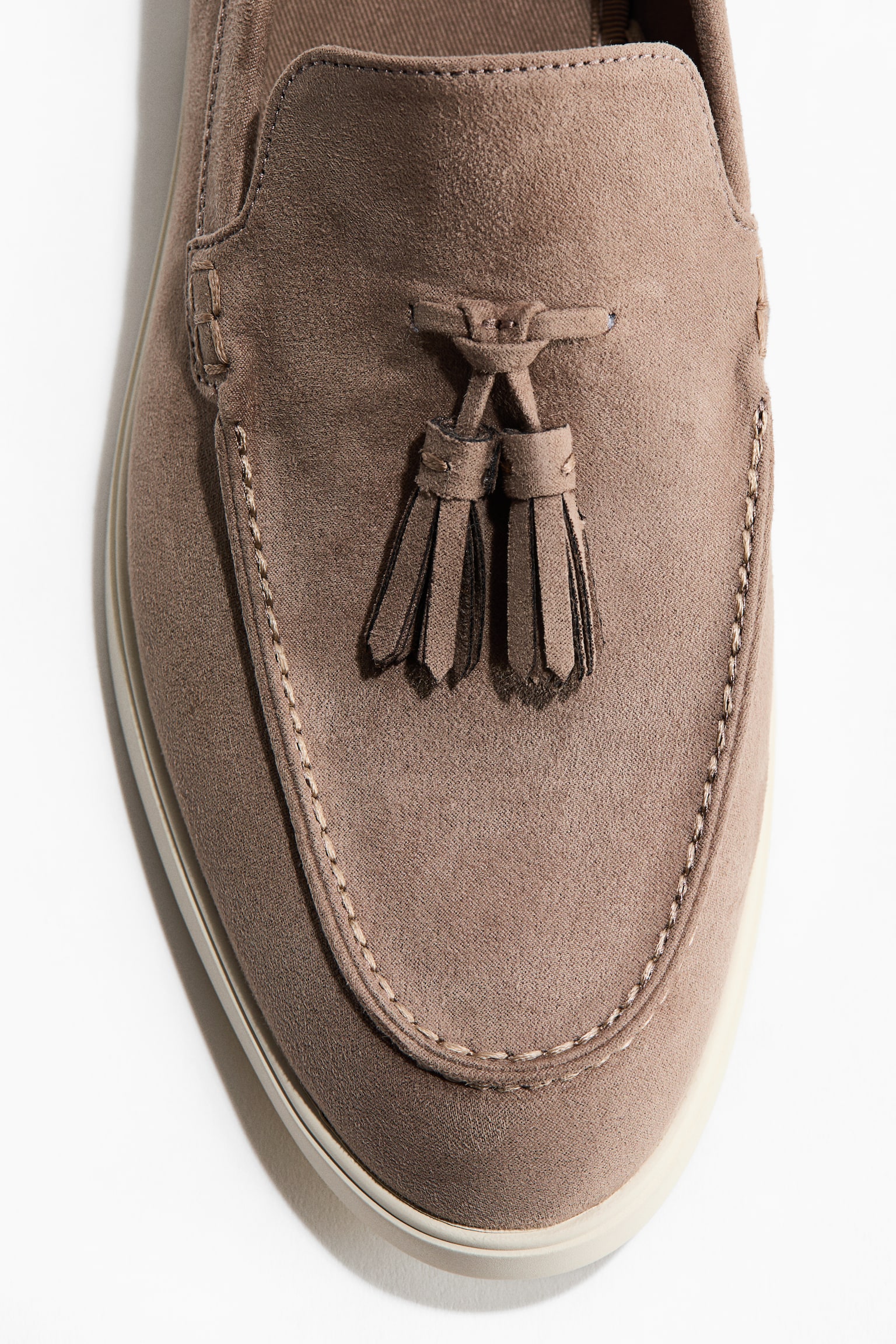 Tasseled loafers - Dark beige/Dark brown - 3