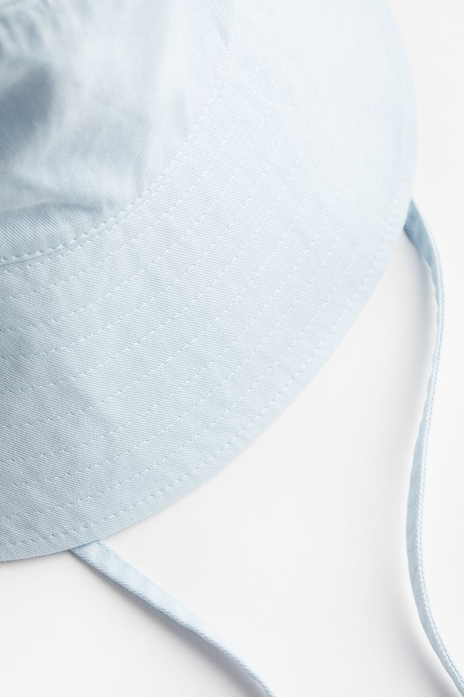 Tie-detail sun hat - Light blue/White - 3