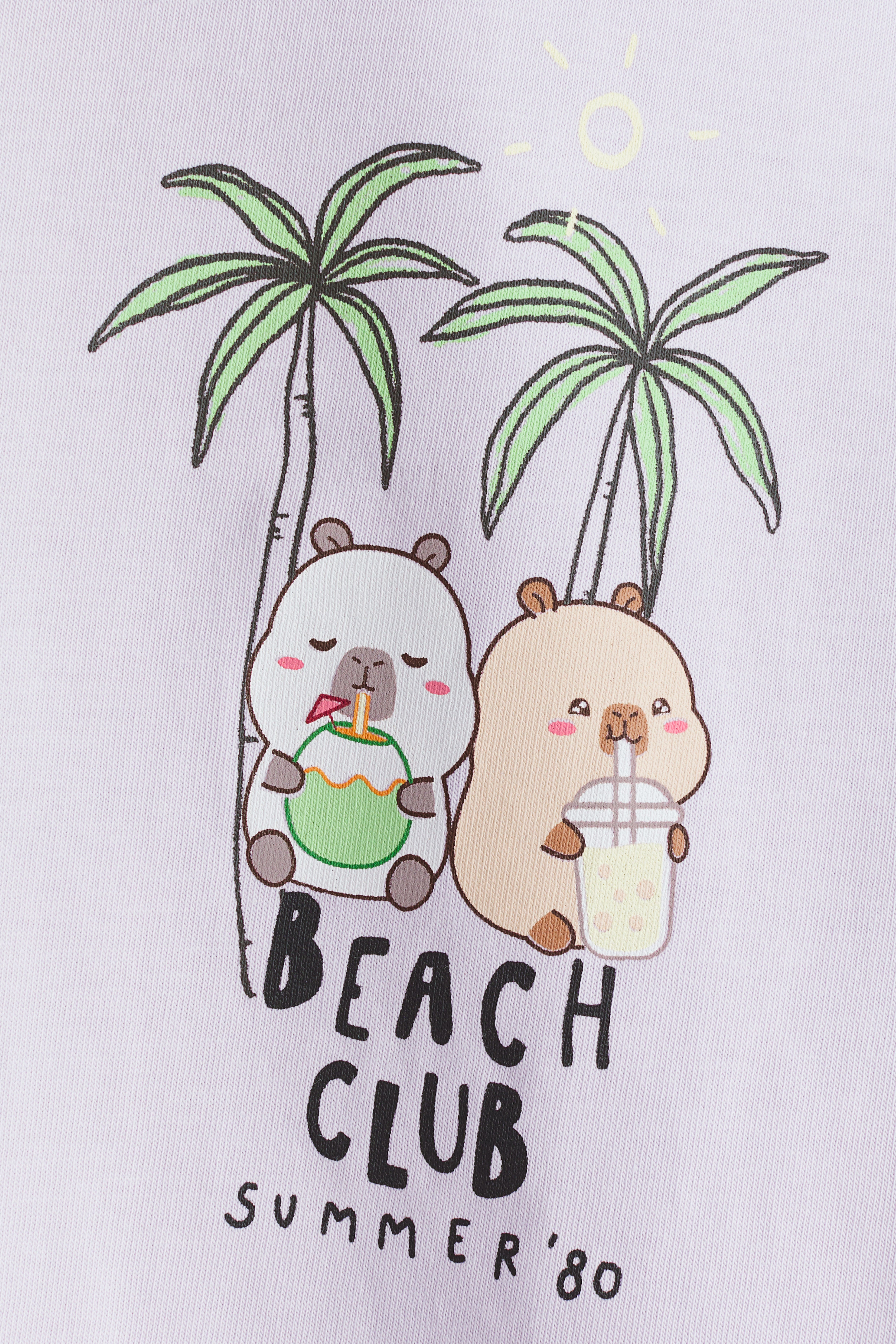 Cotton T-Shirt with Printed Motif