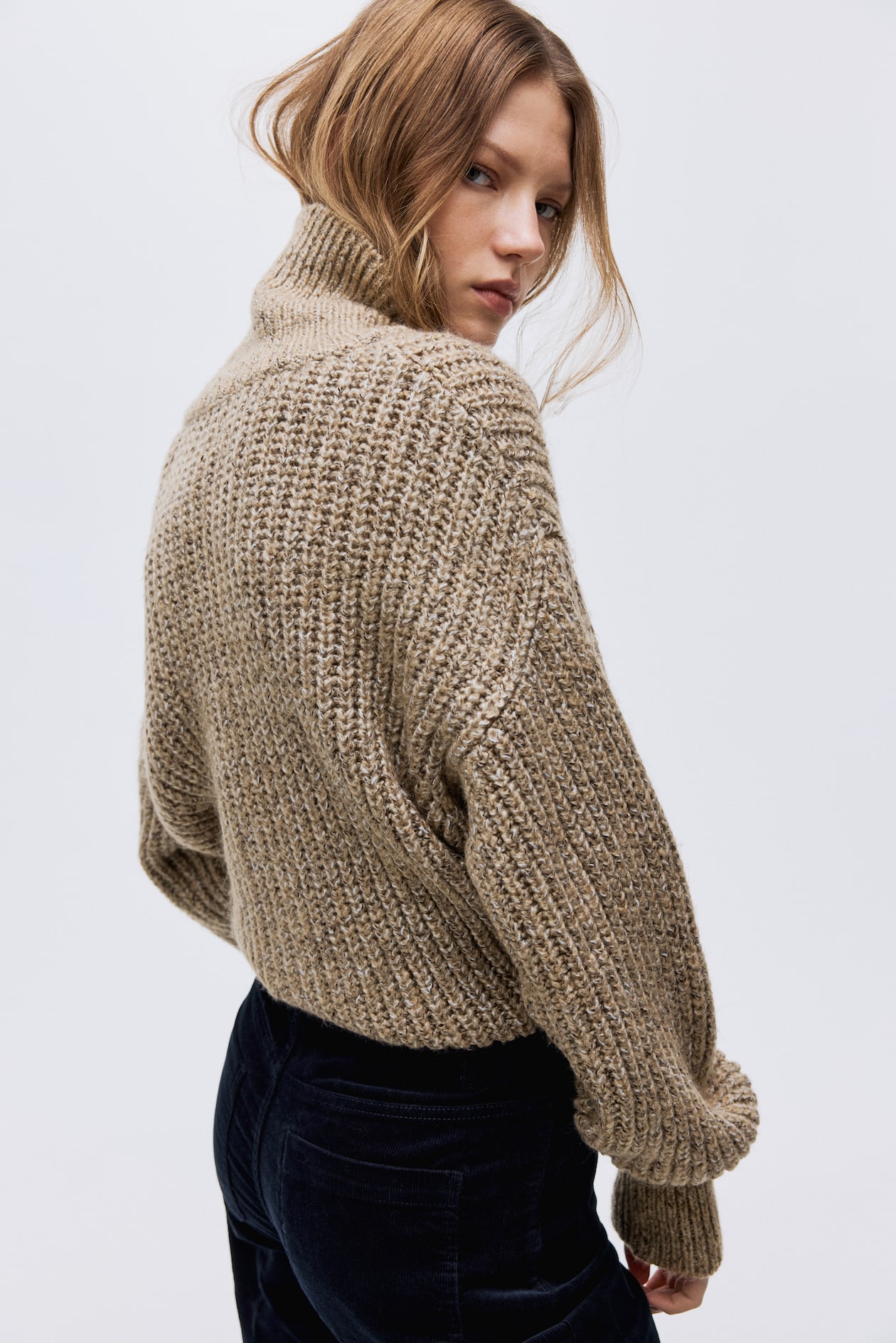 Rib-Knit Cardigan with Zipper - image 4