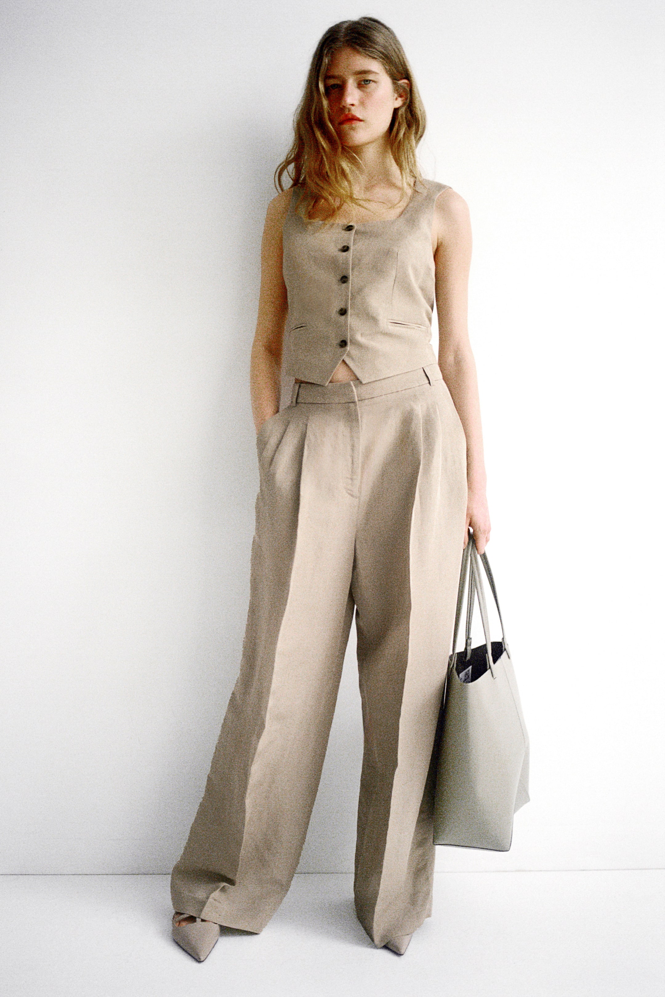 Dressy Linen-blend Pants