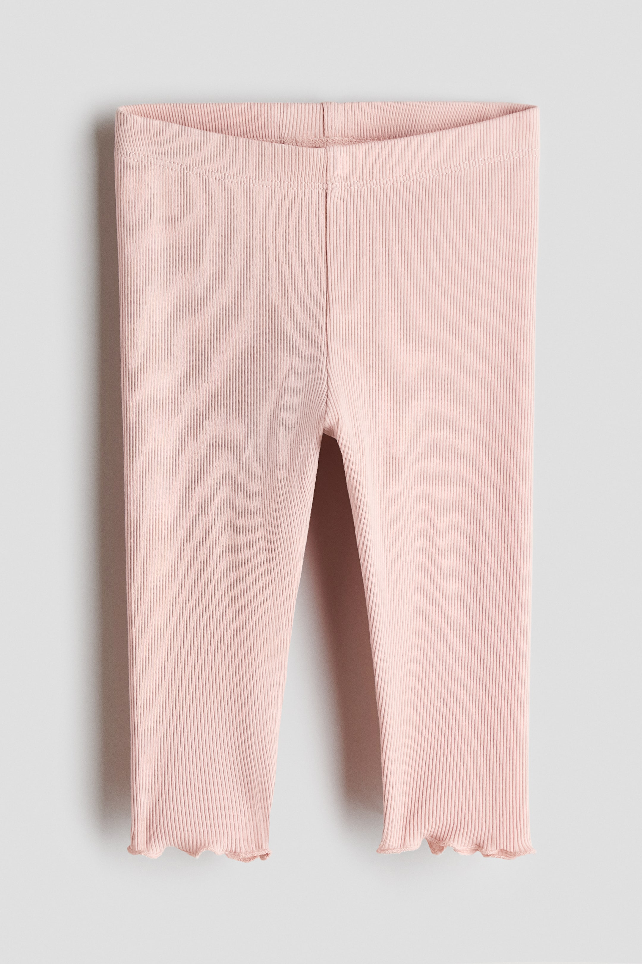 Ver imagem maior: Leggings caneladas em algodão - Rosa claro - CRIANÇA | H&M PT 1