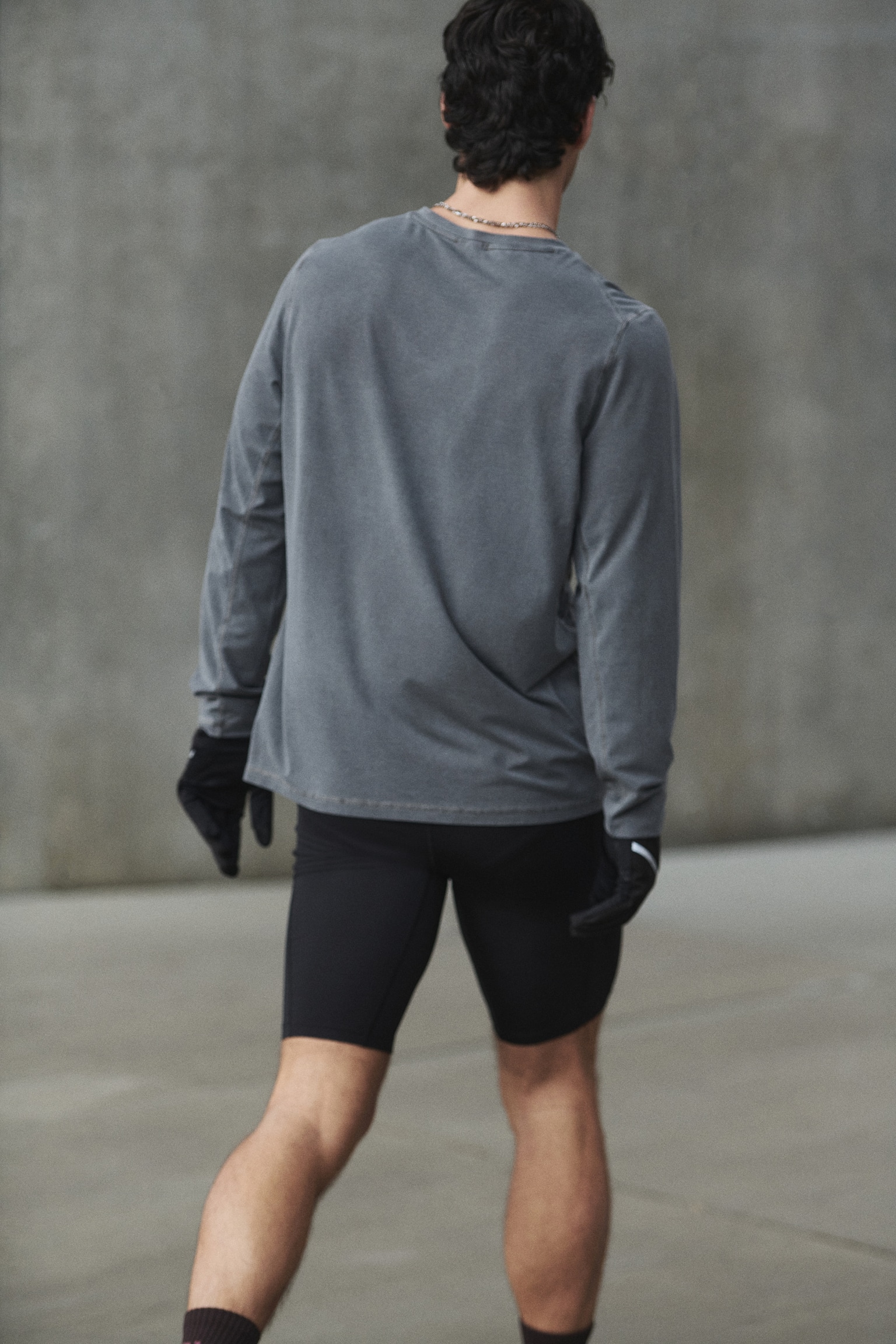 Short running tights with DryMove™ - Black/Grey/Patterned - 6