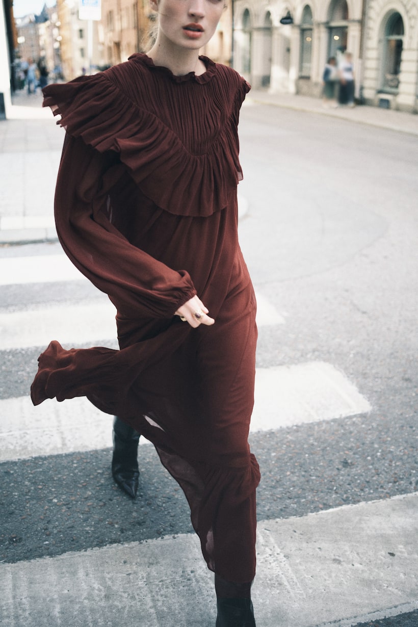 Mousseline Robe Longue Bleu H&m Salopette Femme H&m Hm