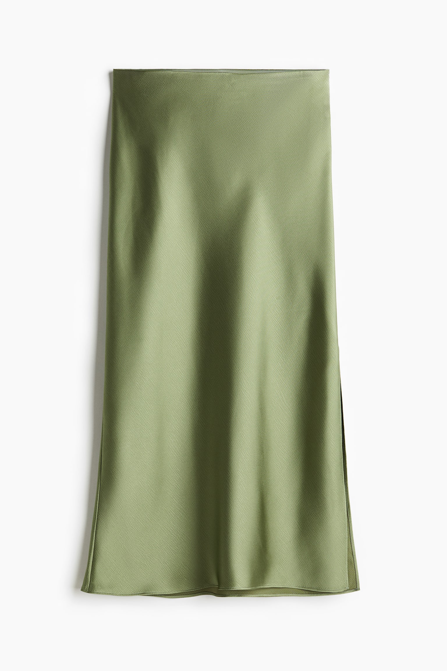 Crêpe Satin Skirt - Light khaki green/Black/Bright red/Cream - 2