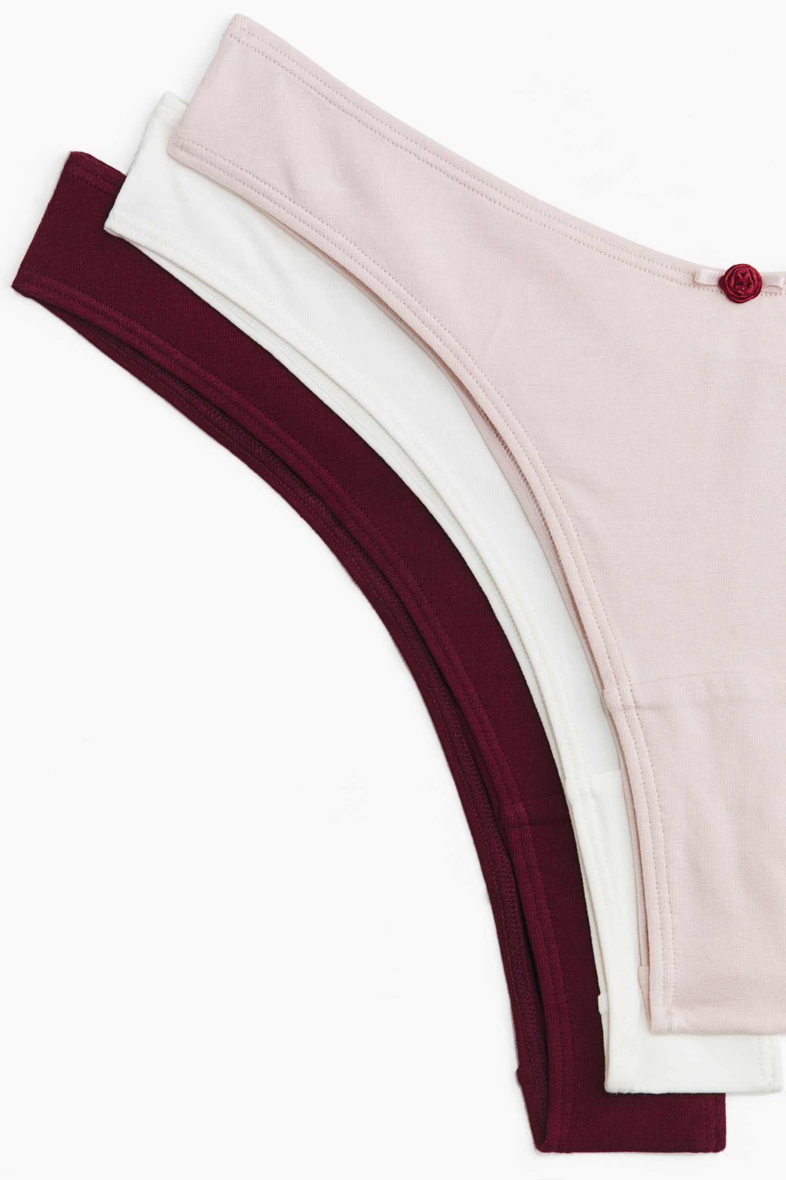 5-pack cotton Brazilian briefs - Black/Powder pink - 2