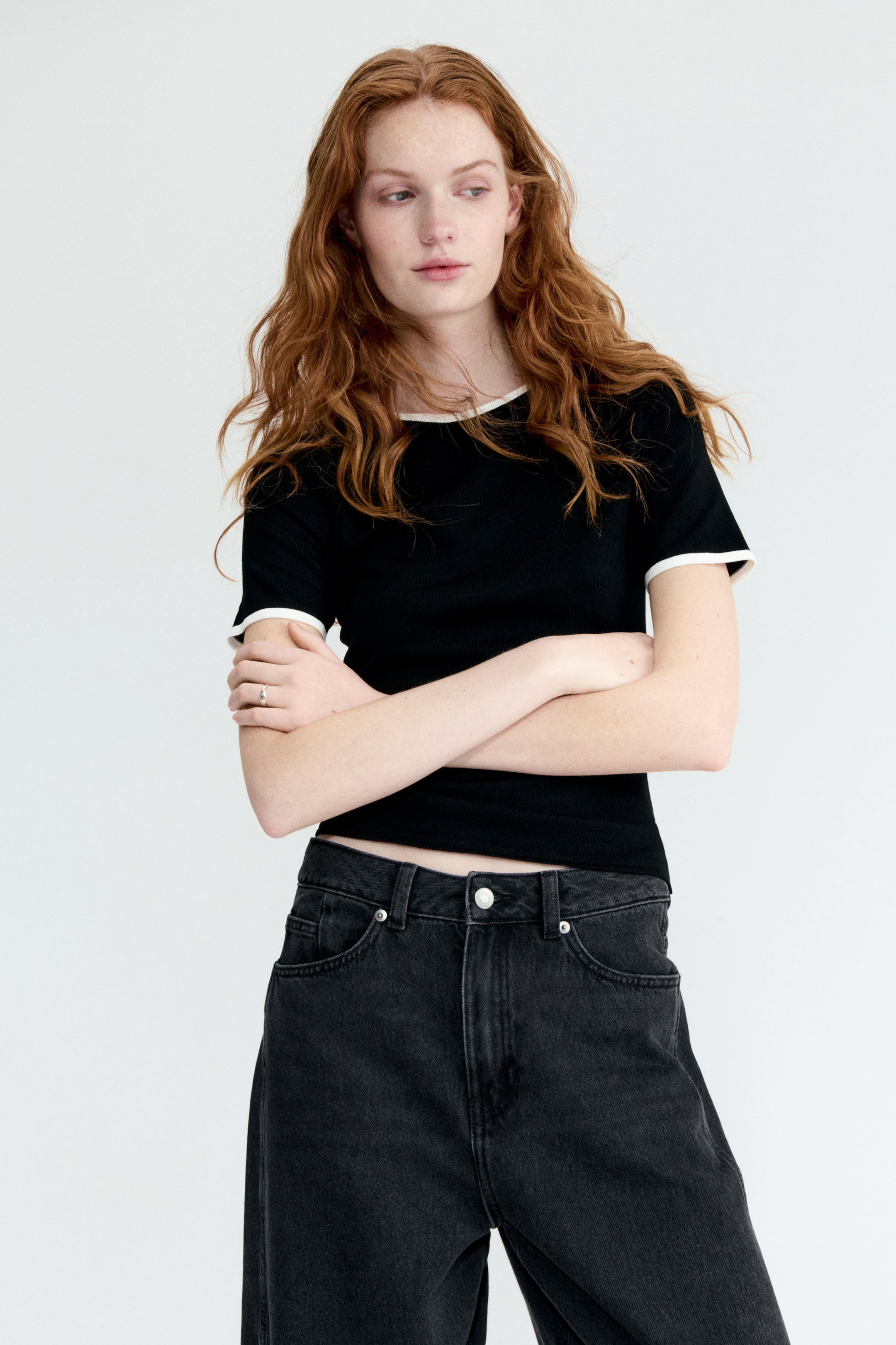 T-shirt en fin tricot