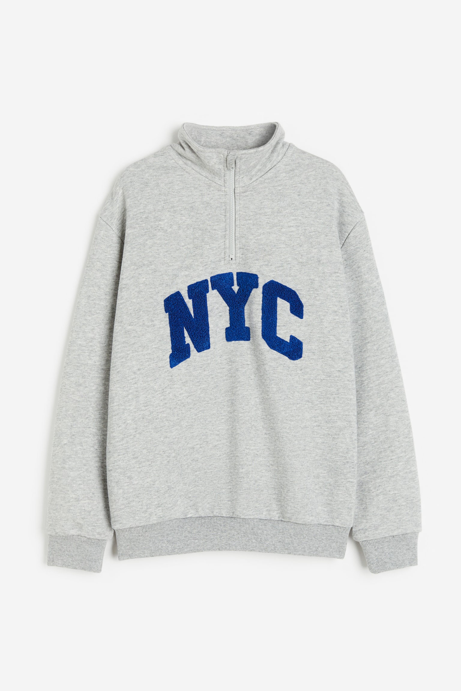 Half Zip Sweater - Light grey marle/NYC/Black - 1