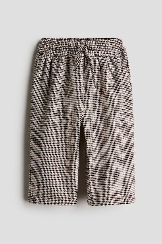 Брюки H&M Cotton, цвет: Бежевый / Гусиная лапка